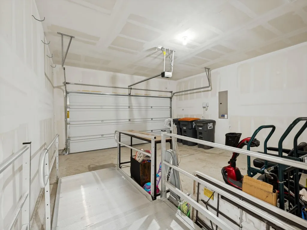 The garage has a wheel chair ramp that the new buyer could remove is not needed.
