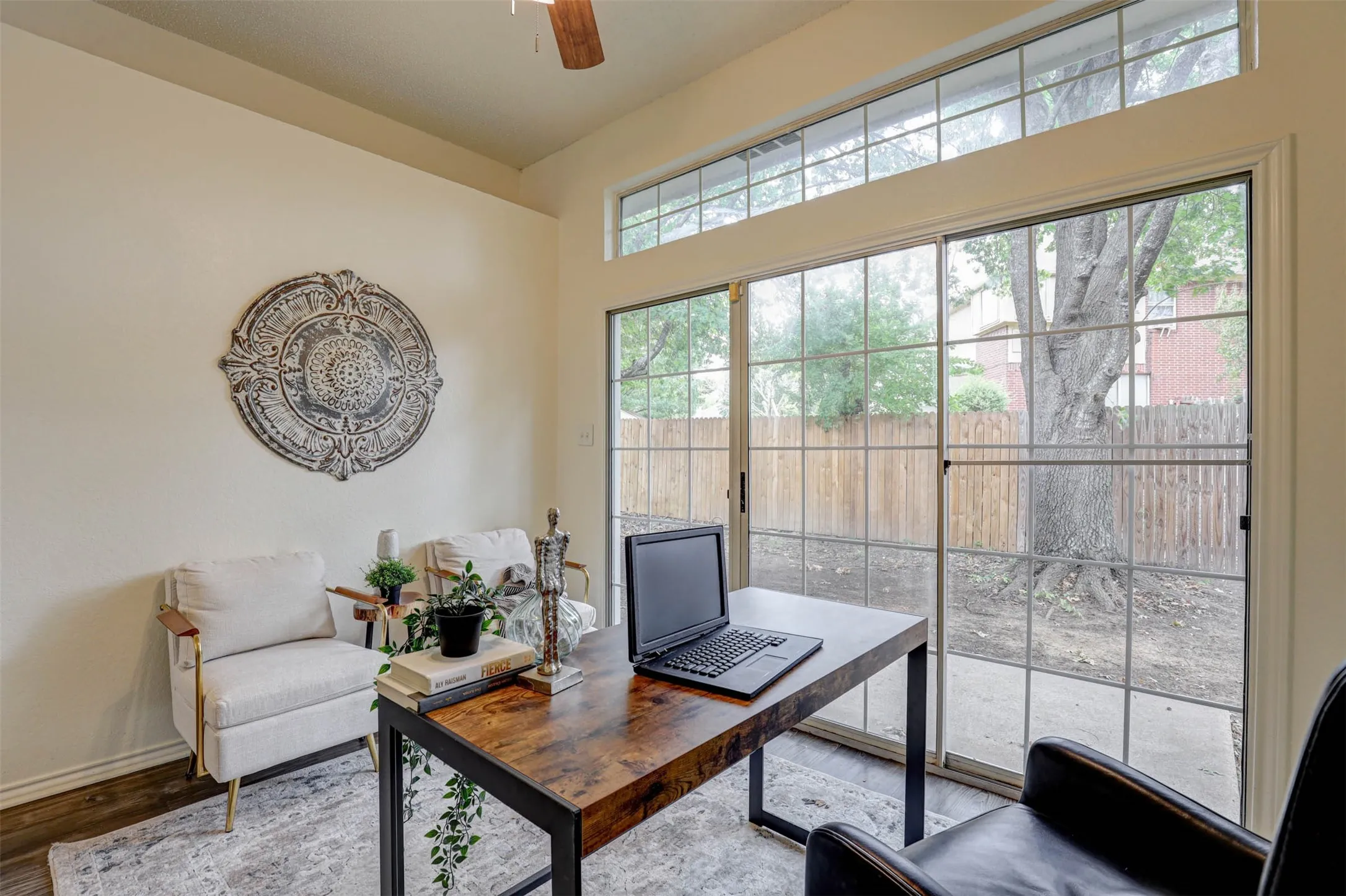 Lots of light and a view from the second living area.