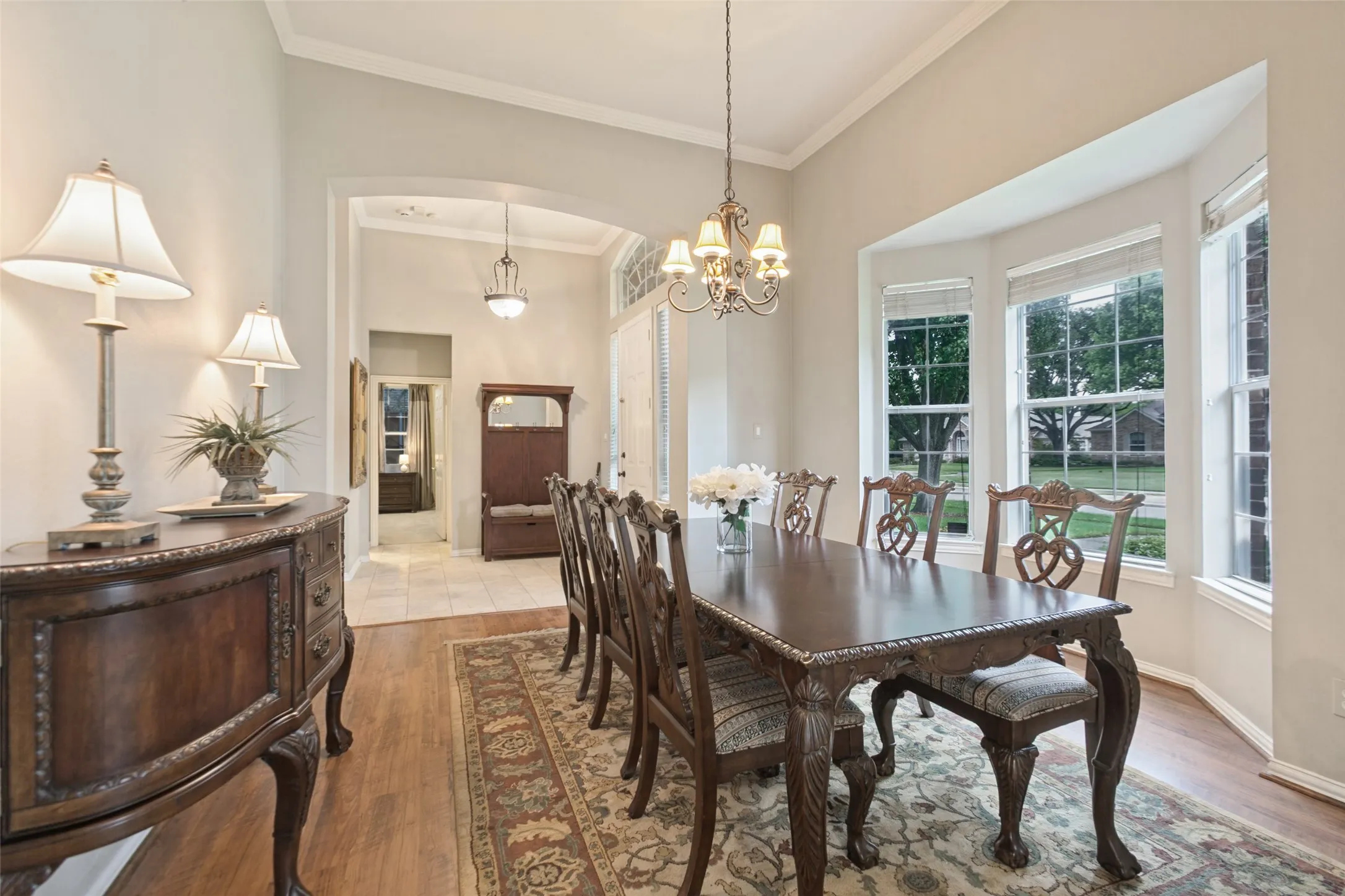 Dining room with atached living room