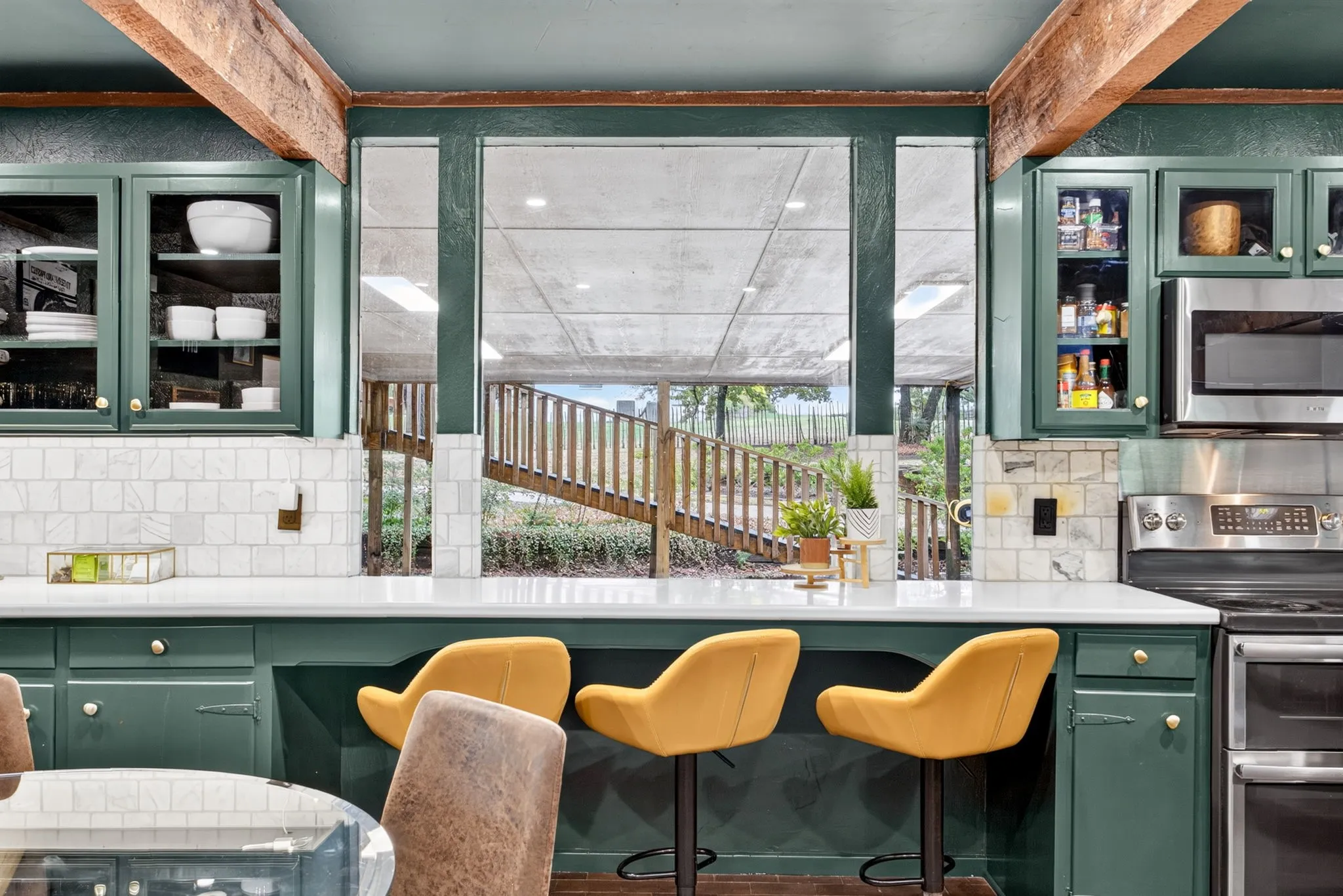 With views like that - you might choose bar seating every time.