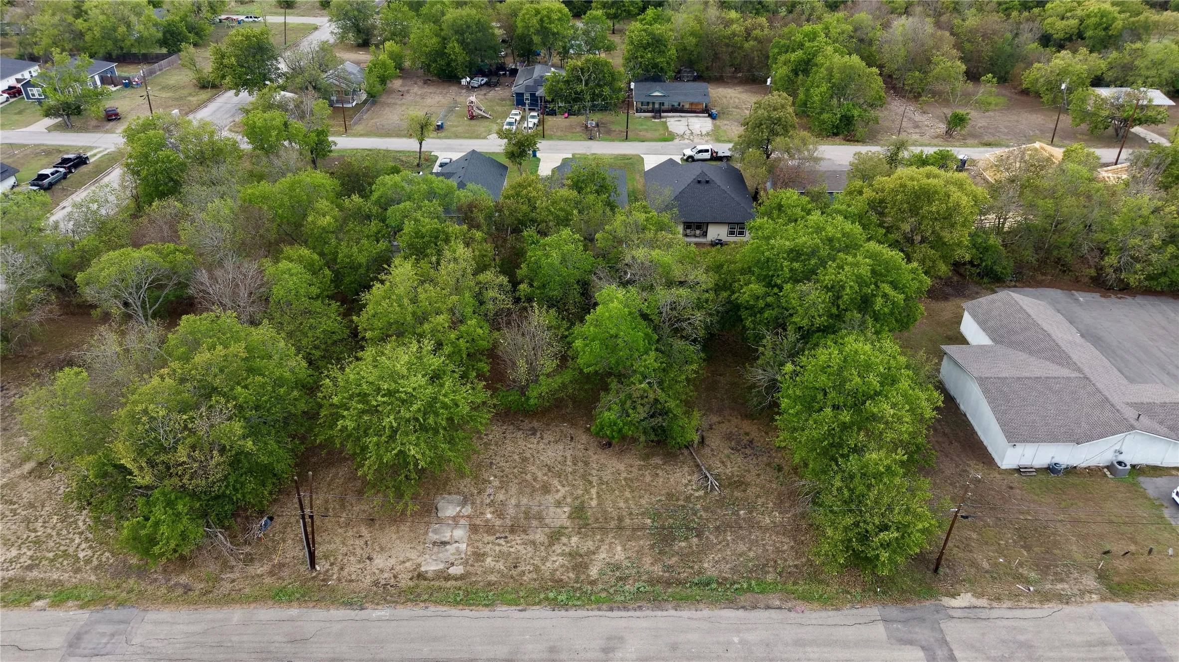 aerial view of street