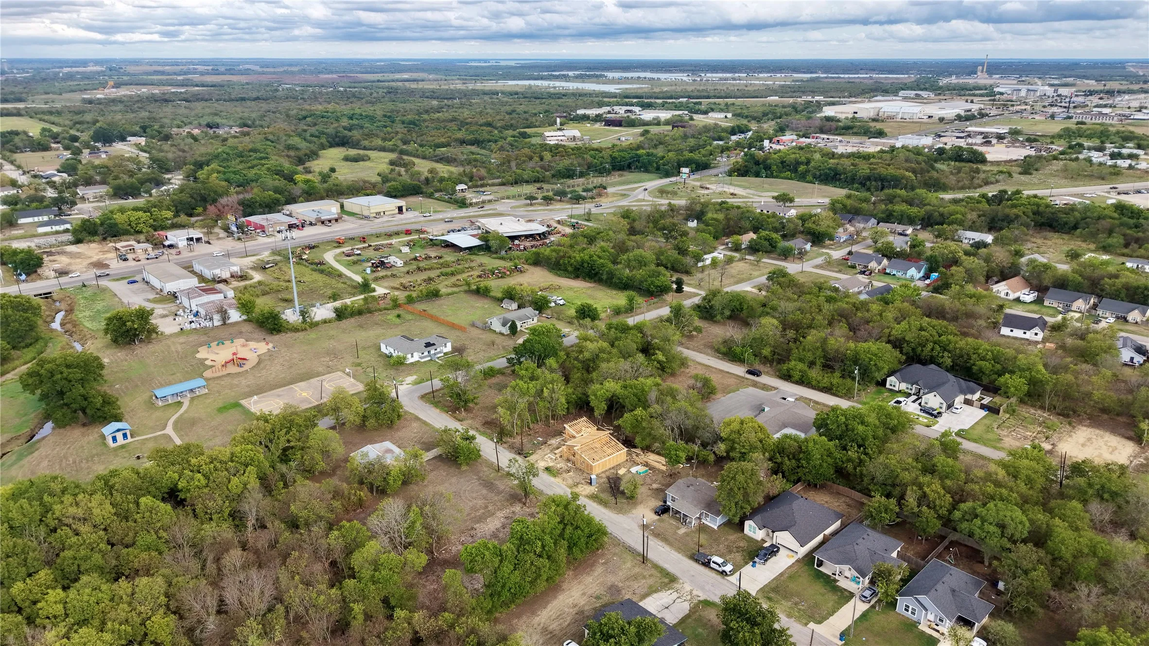 Drone photo of community