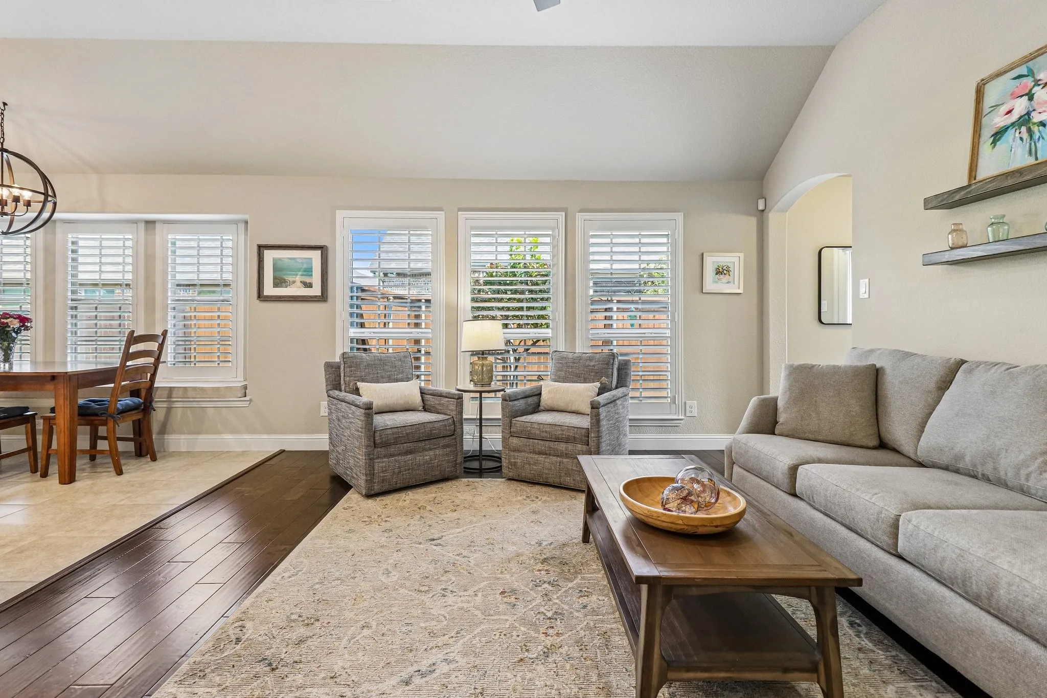 Living Room with Fireplace