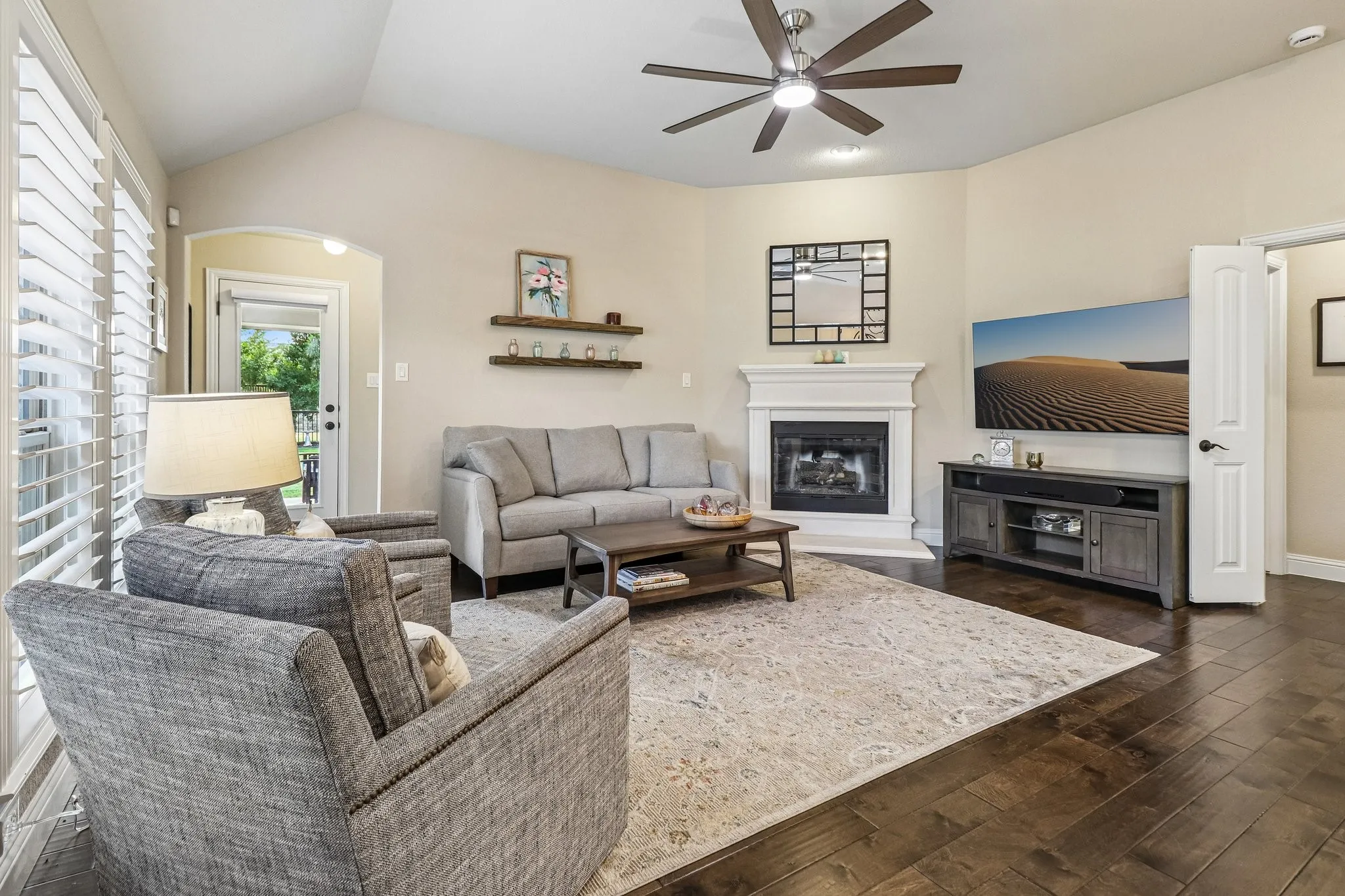 Living Room with Fireplace