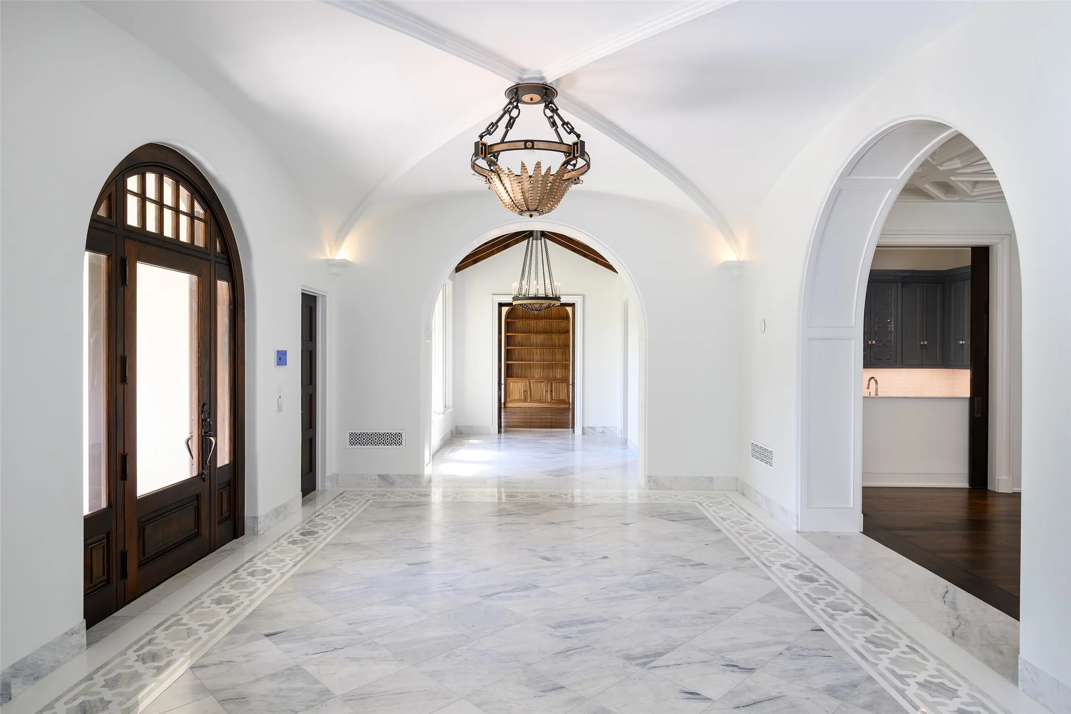 Foyer with groin ceiling