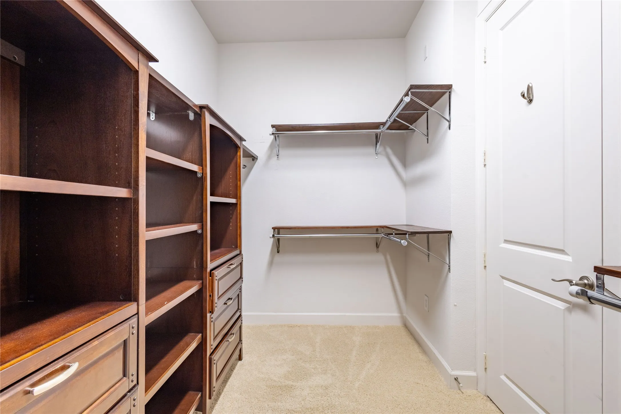 Large walk-in closet with custom closet system