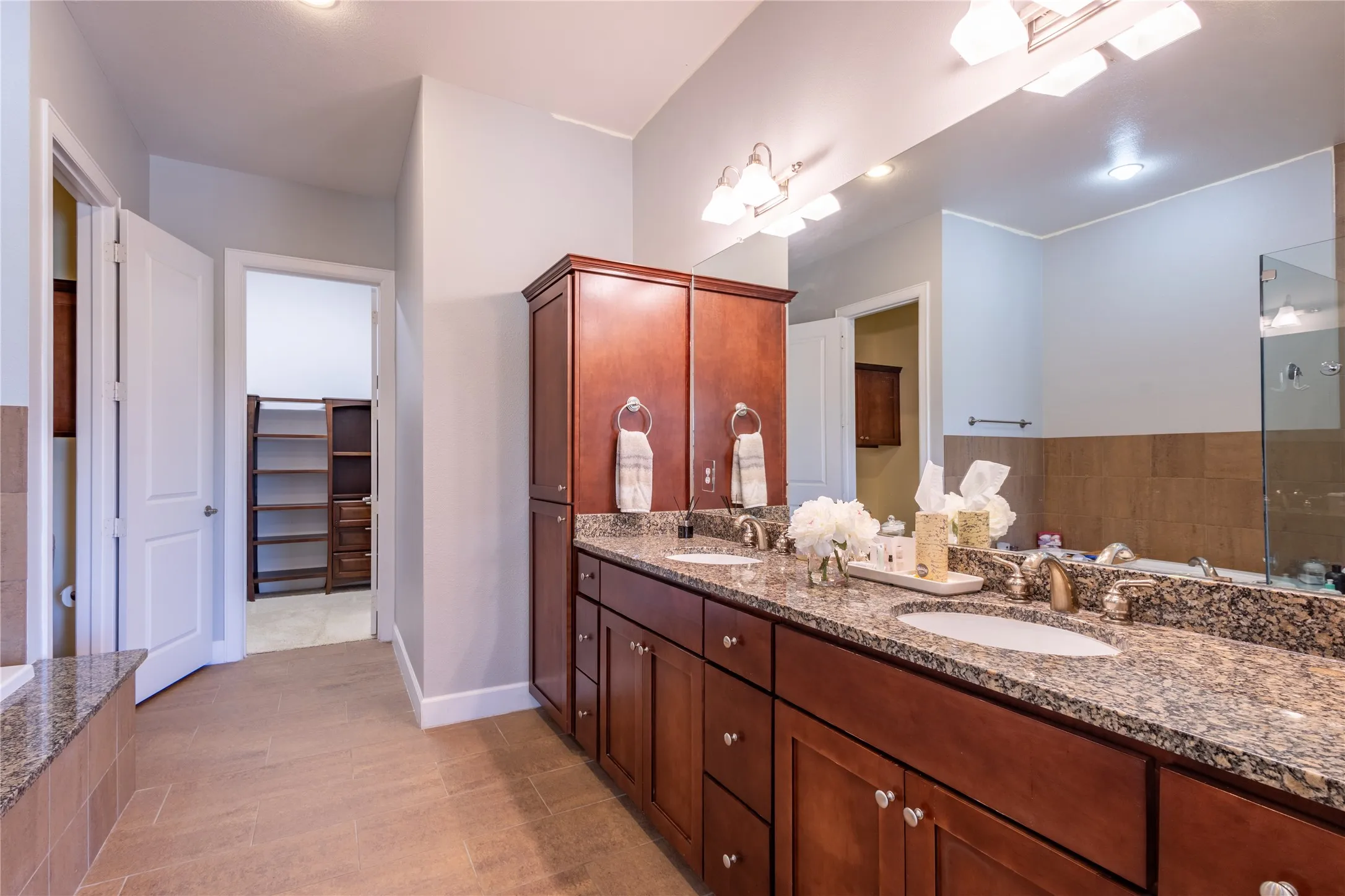 Dual sinks and large vanity