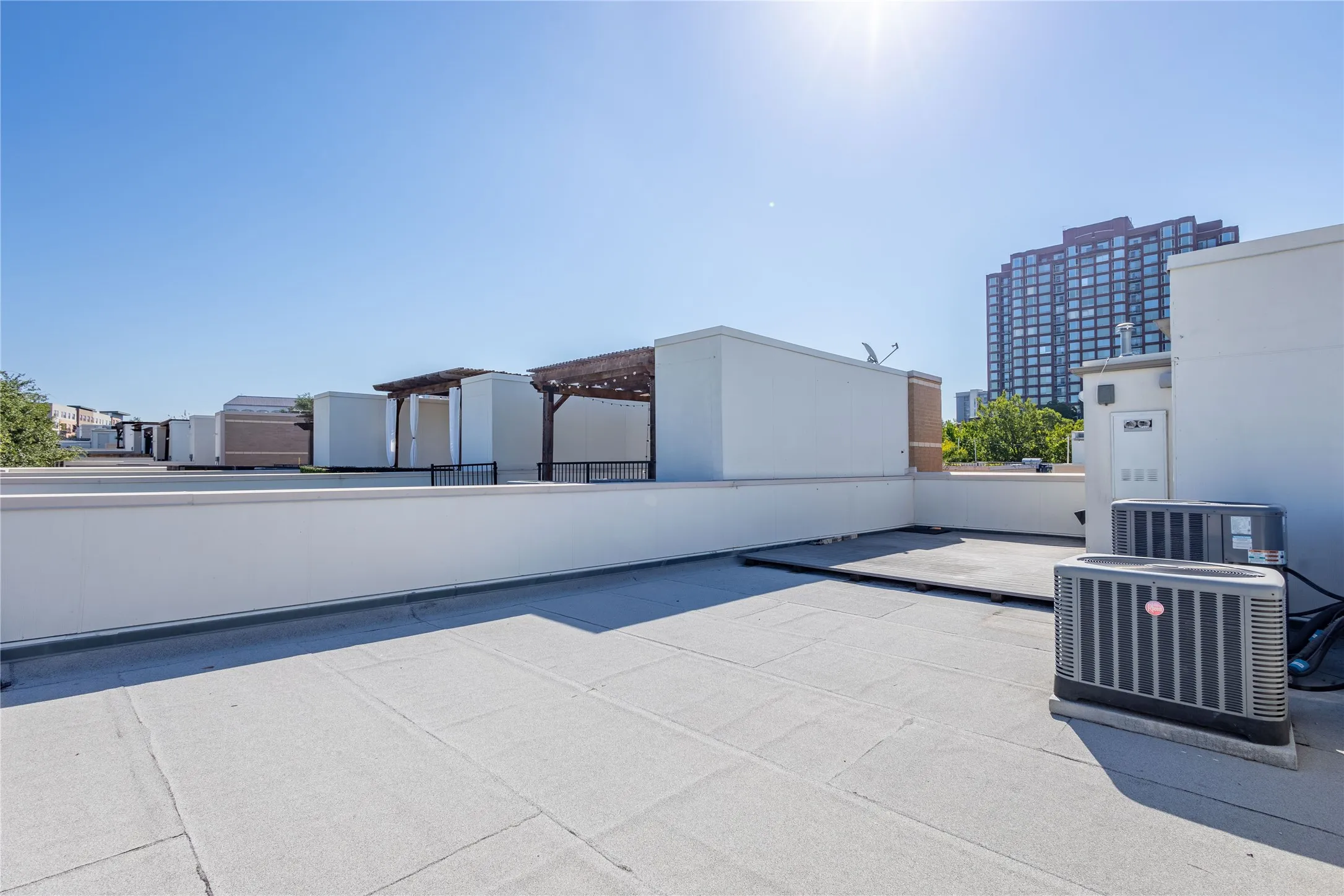 Rooftop patio overlooking Uptown.