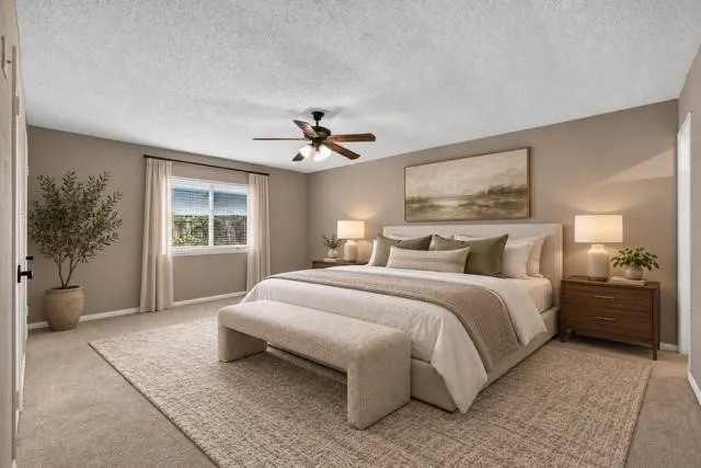 Virtually staged bedroom