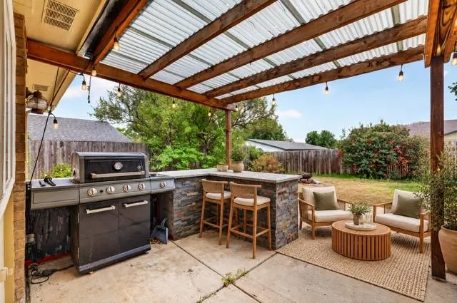 Virtually staged outdoor living