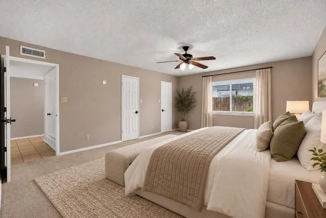 Virtually staged bedroom