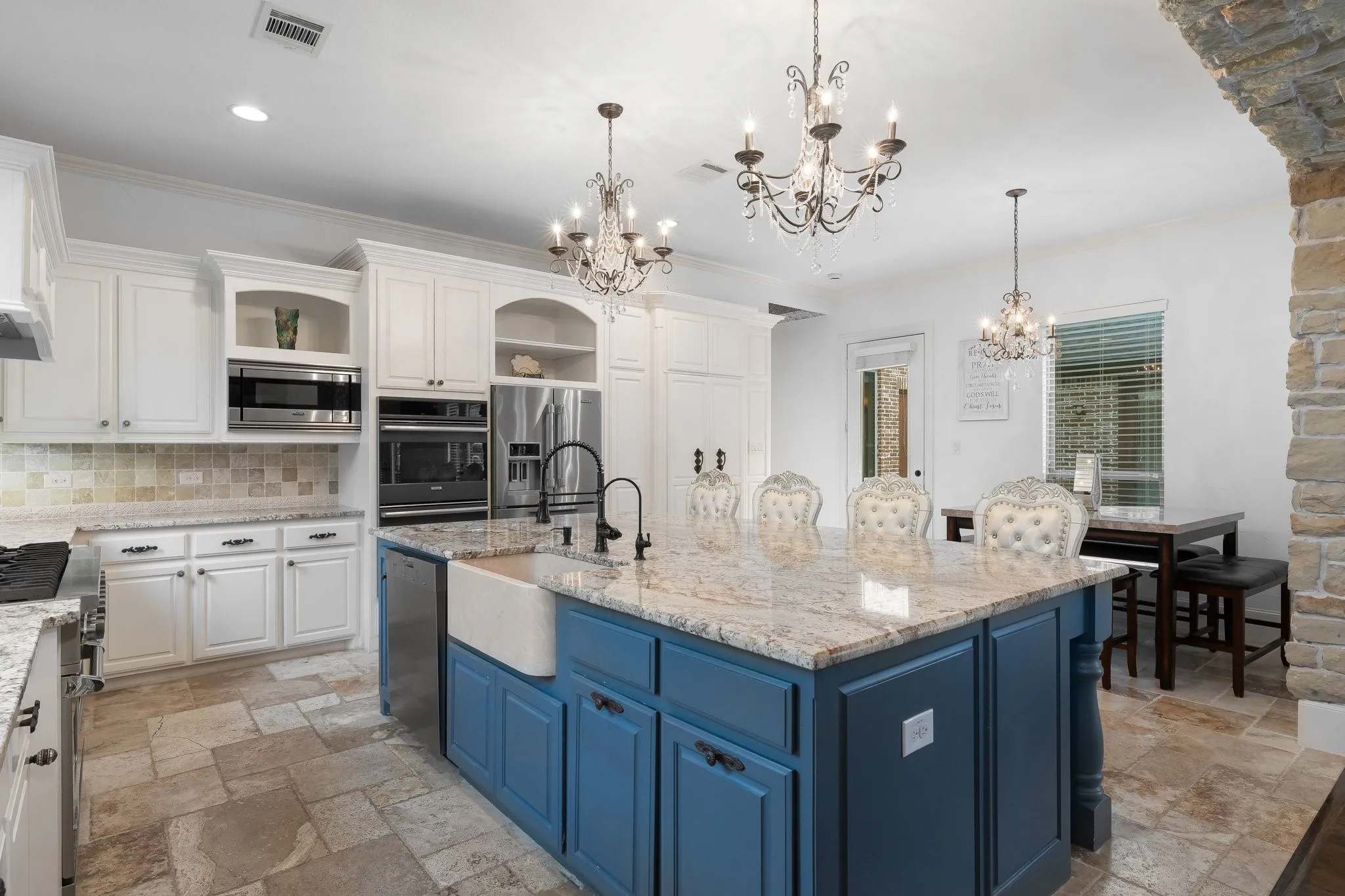 Luxury finishes and commercial grade appliances.