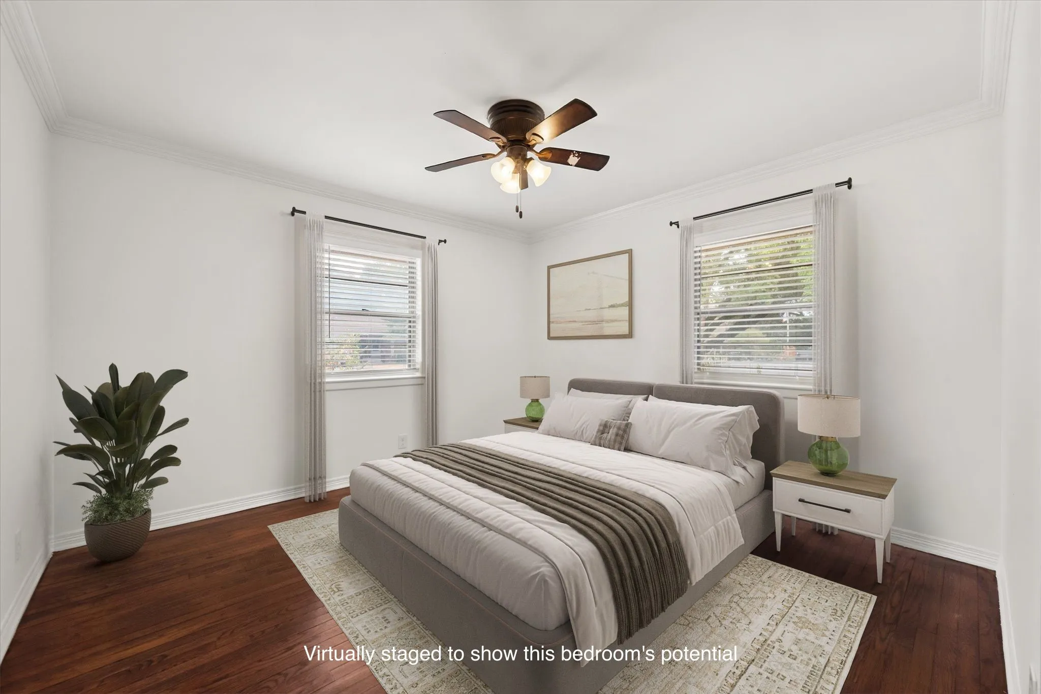 Hardwood-style flooring throughout