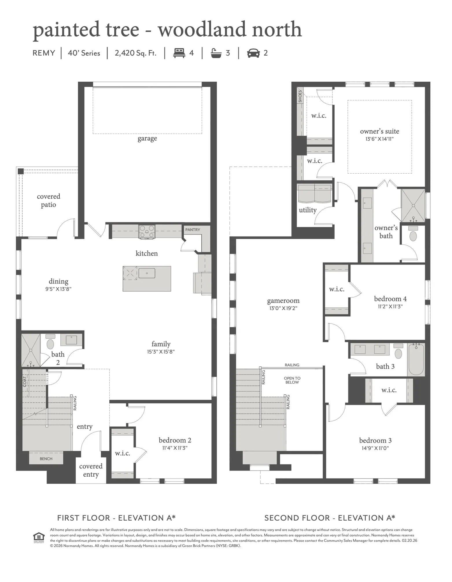Spacious and elegant, our Remy floor plan offers outstanding space and style for today's modern family!