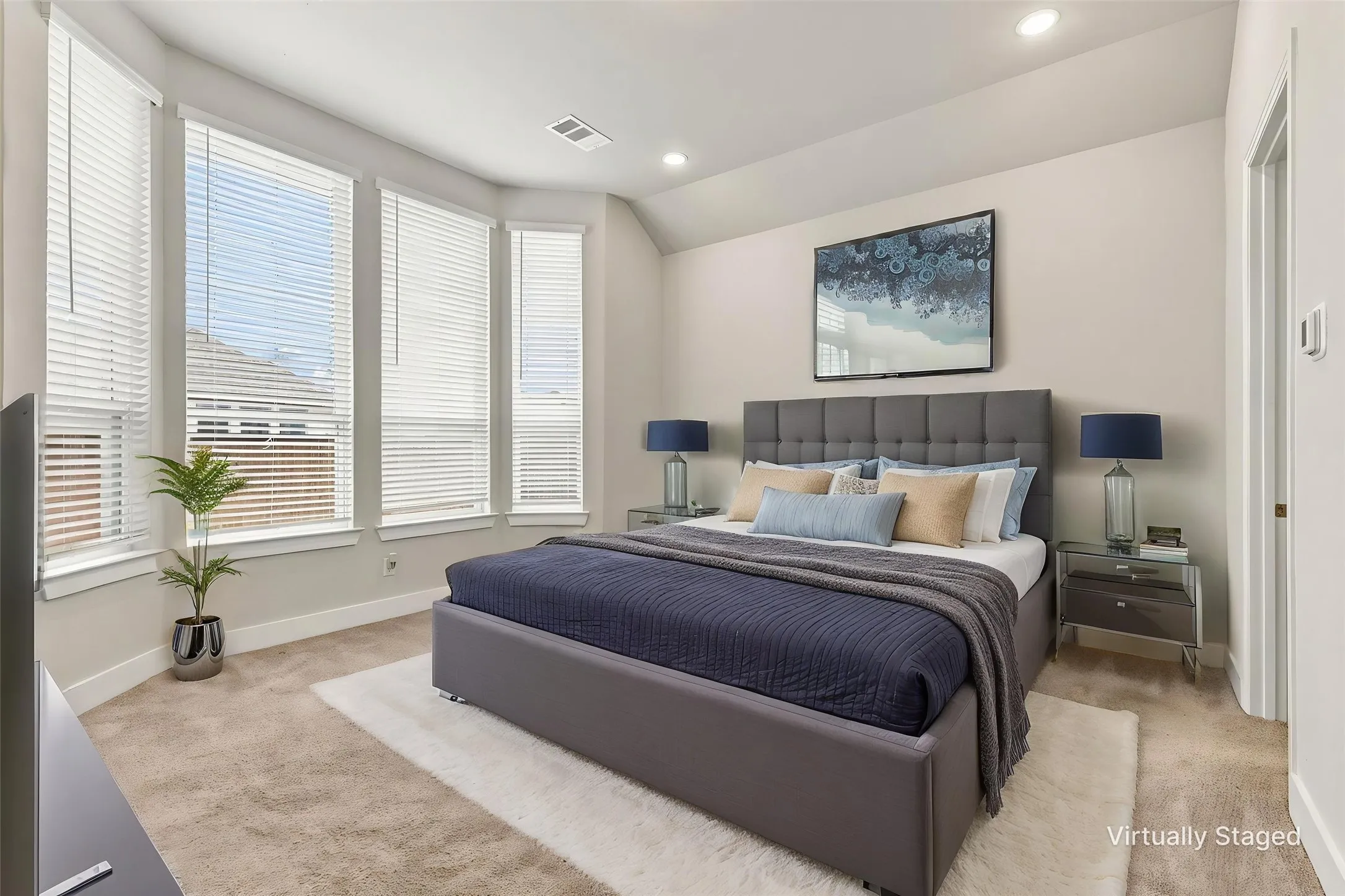Primary Bedroom virtually staged