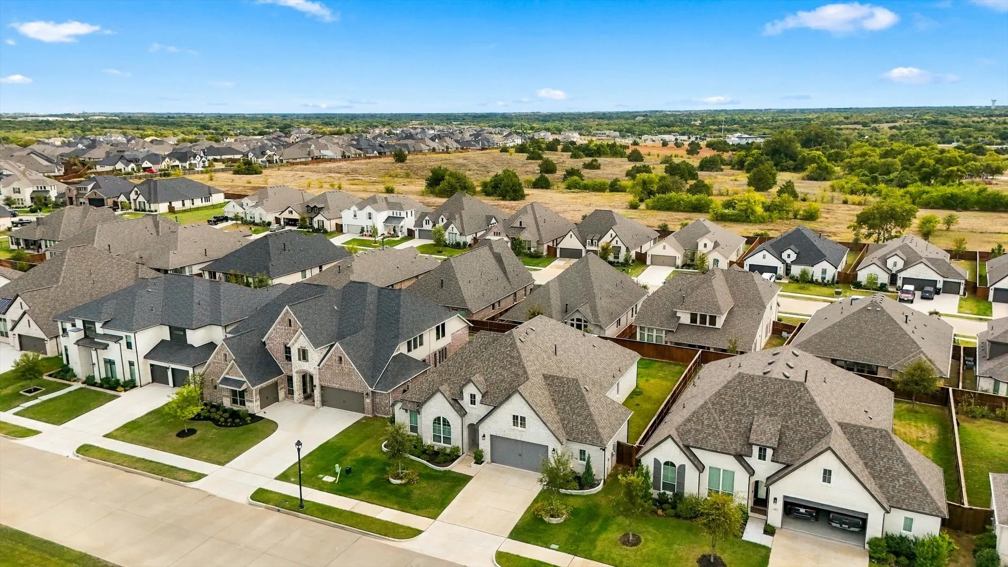Aerial view of the home.