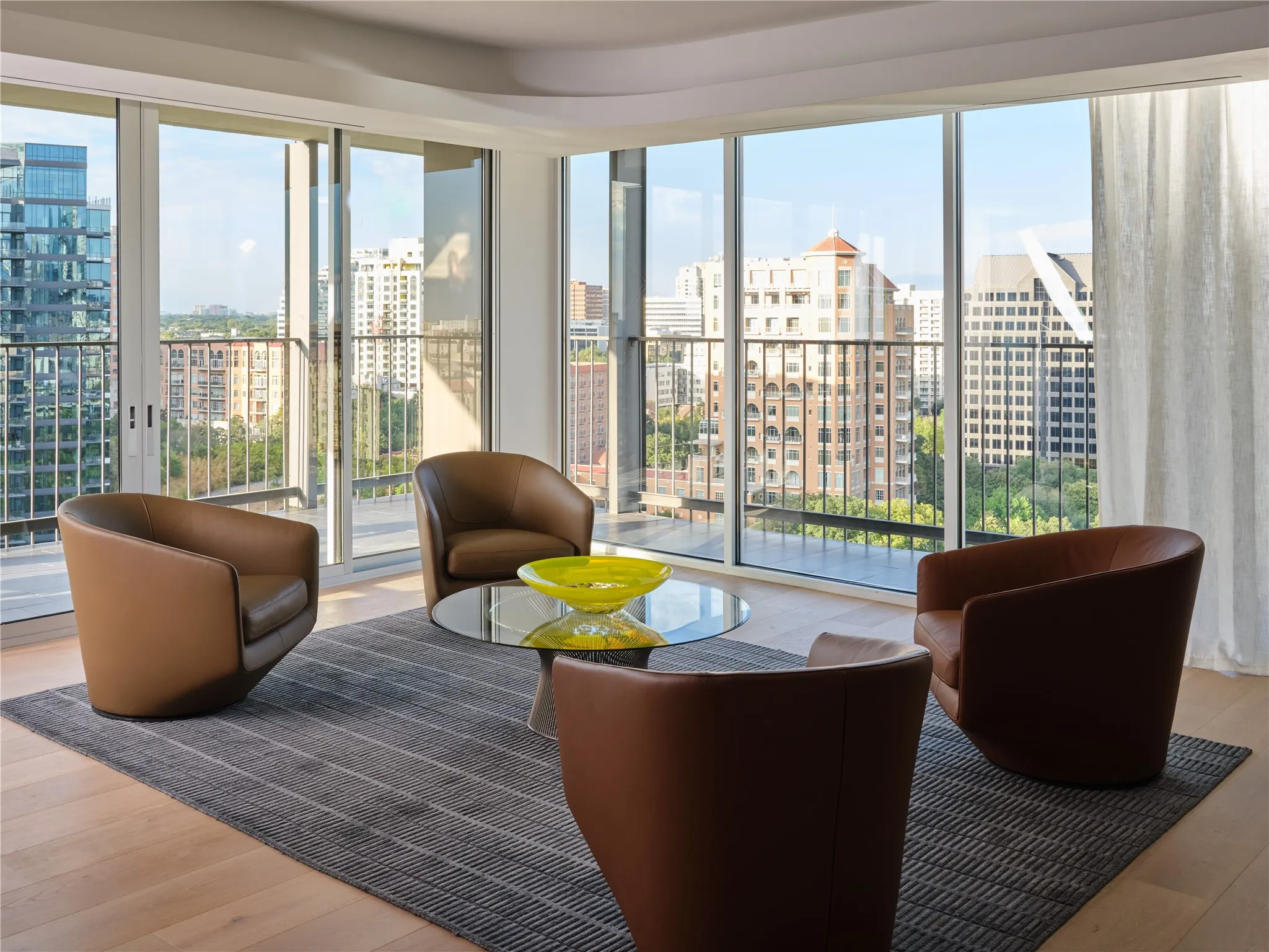 Thoughtfully designed conversation area with panoramic views.