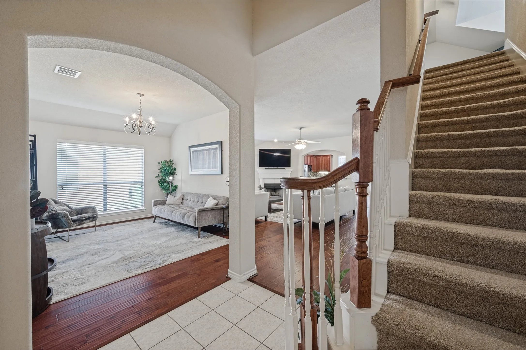 From hallway you can floor plan, sitting room which could be used as a formal dining space as well , really what you want but there is a large kitchen area designed for dine in that you could also use.