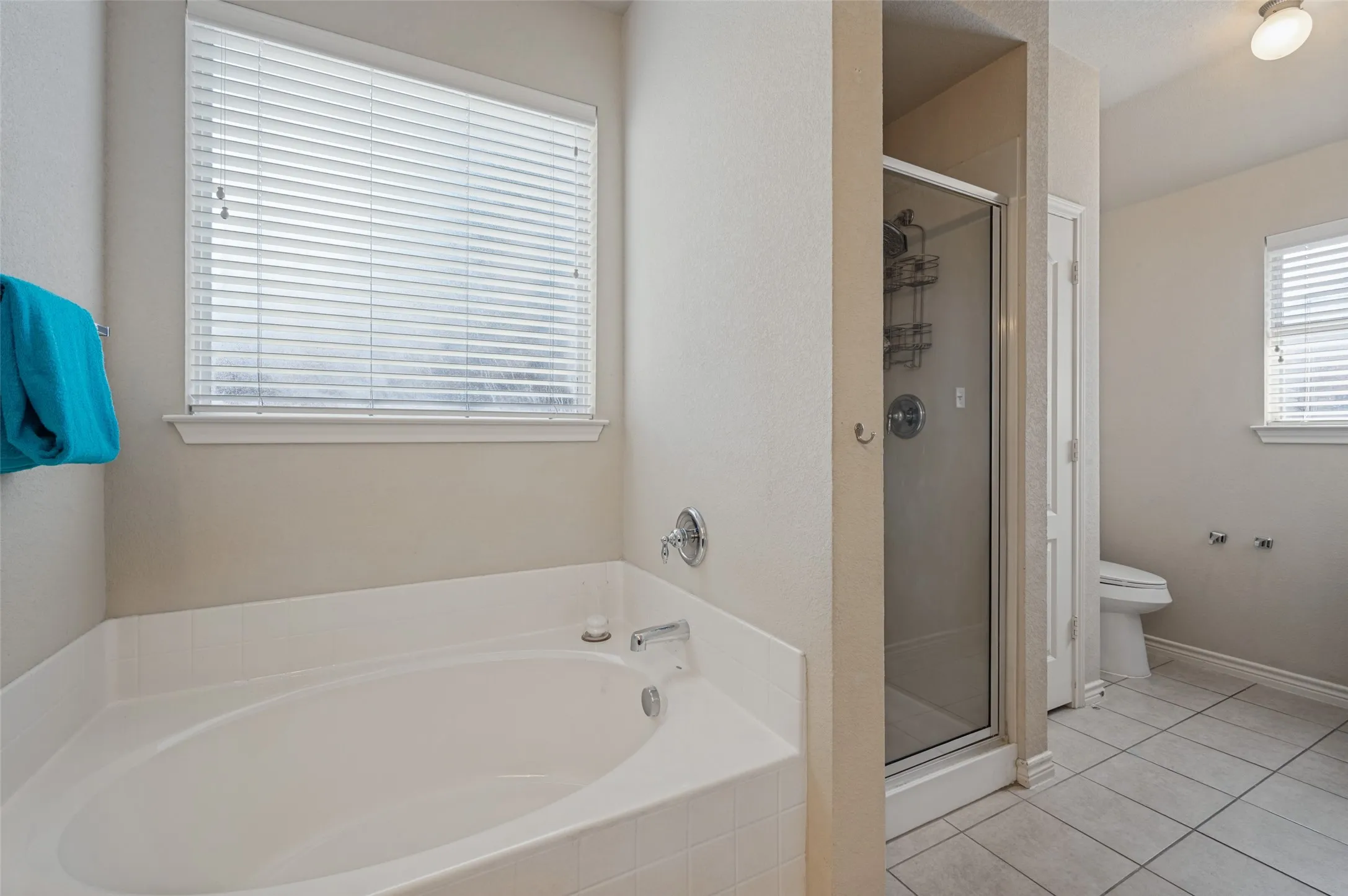 Soak in bath, walk in shower.