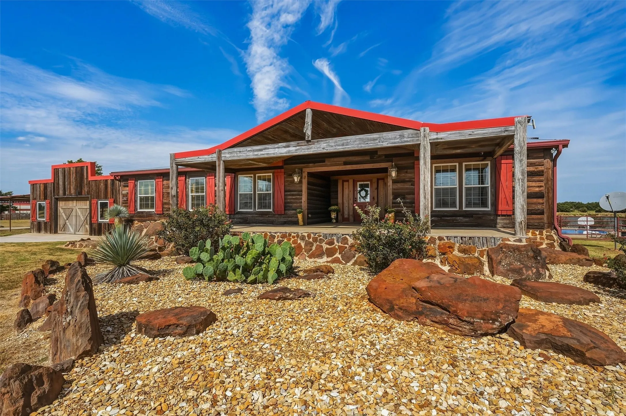 4-bed, 3-bath triple-wide mobile home with 2-car garage/shop and in-ground Gunite pool.