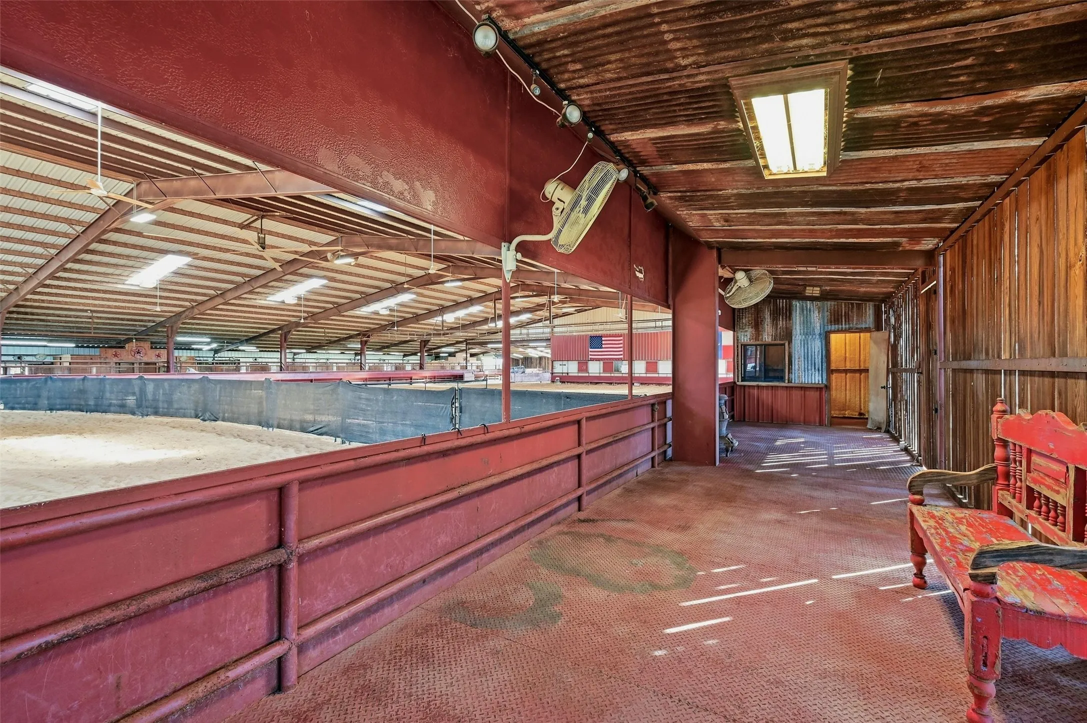 Viewing area for the arena.
