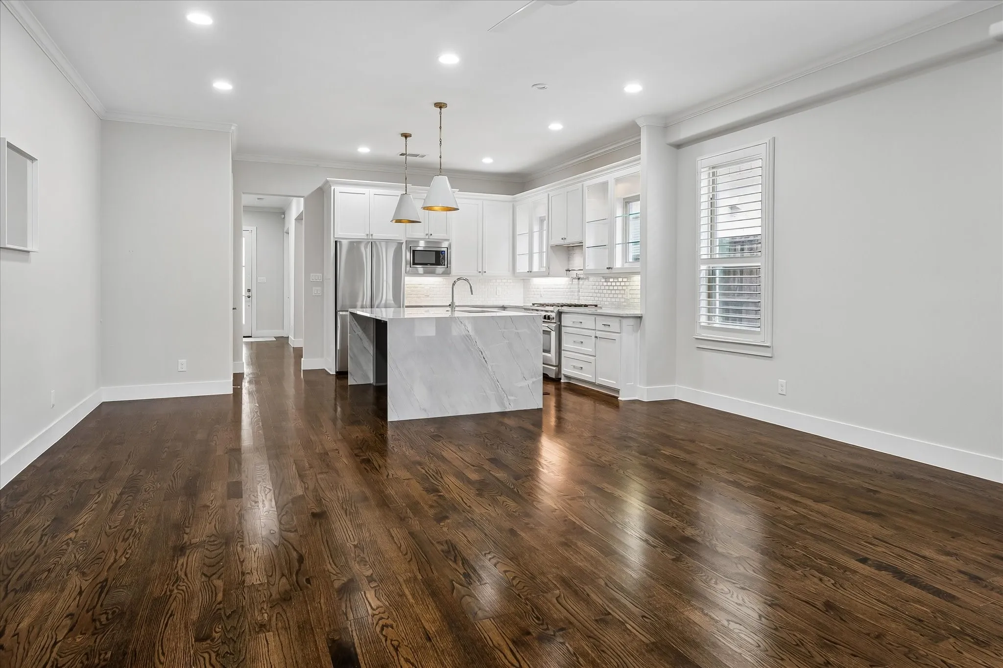 Looking at kitchen from living room