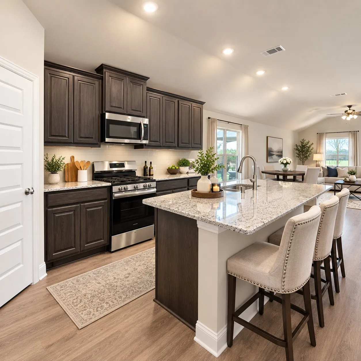 Virtually staged kitchen