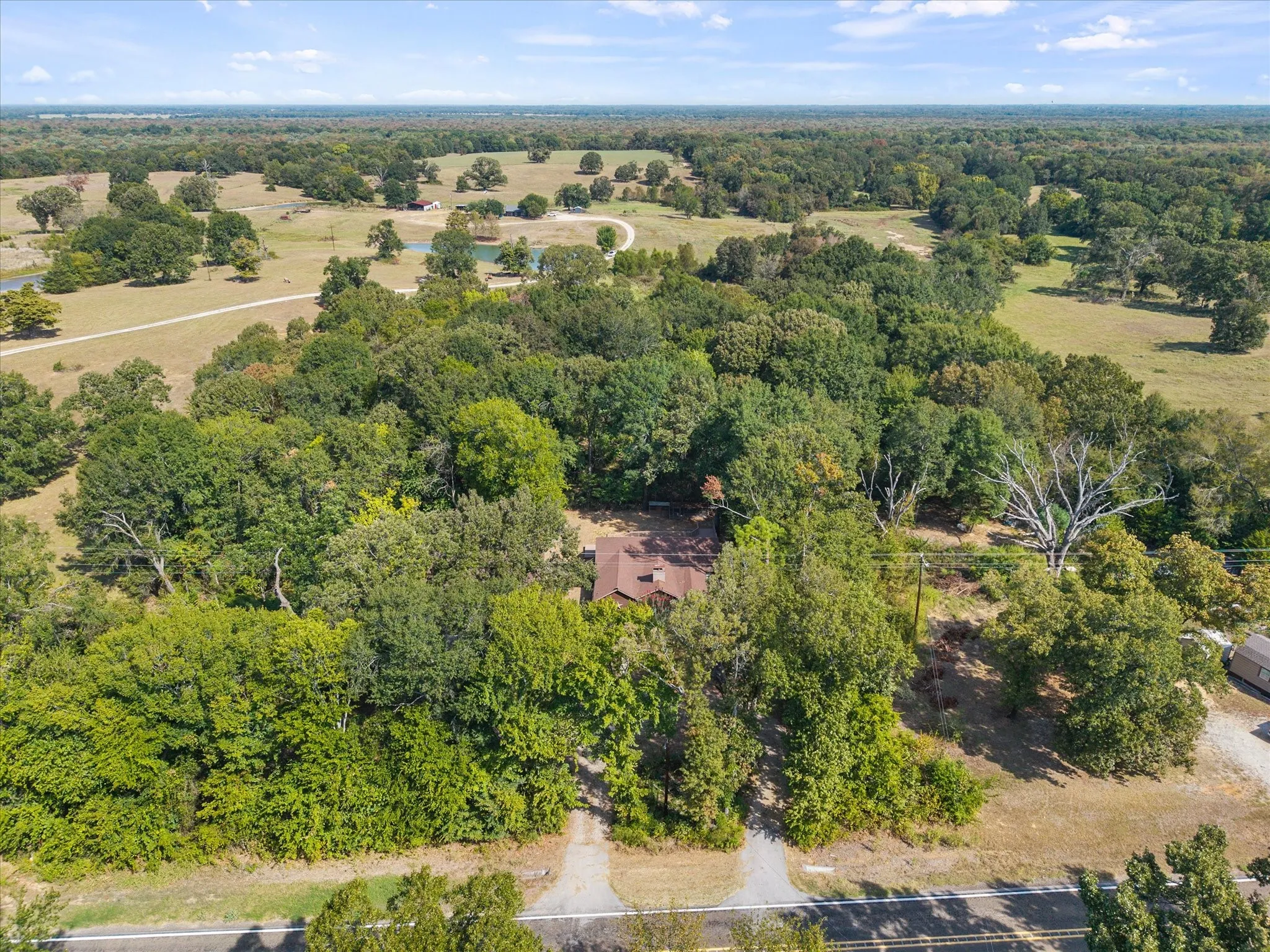 Privacy galore in this wooded one acre lot featuring a 3/3 custom log home with dual entry driveway, four car garage/workshop, large wood deck, covered porch, and chicken coop.