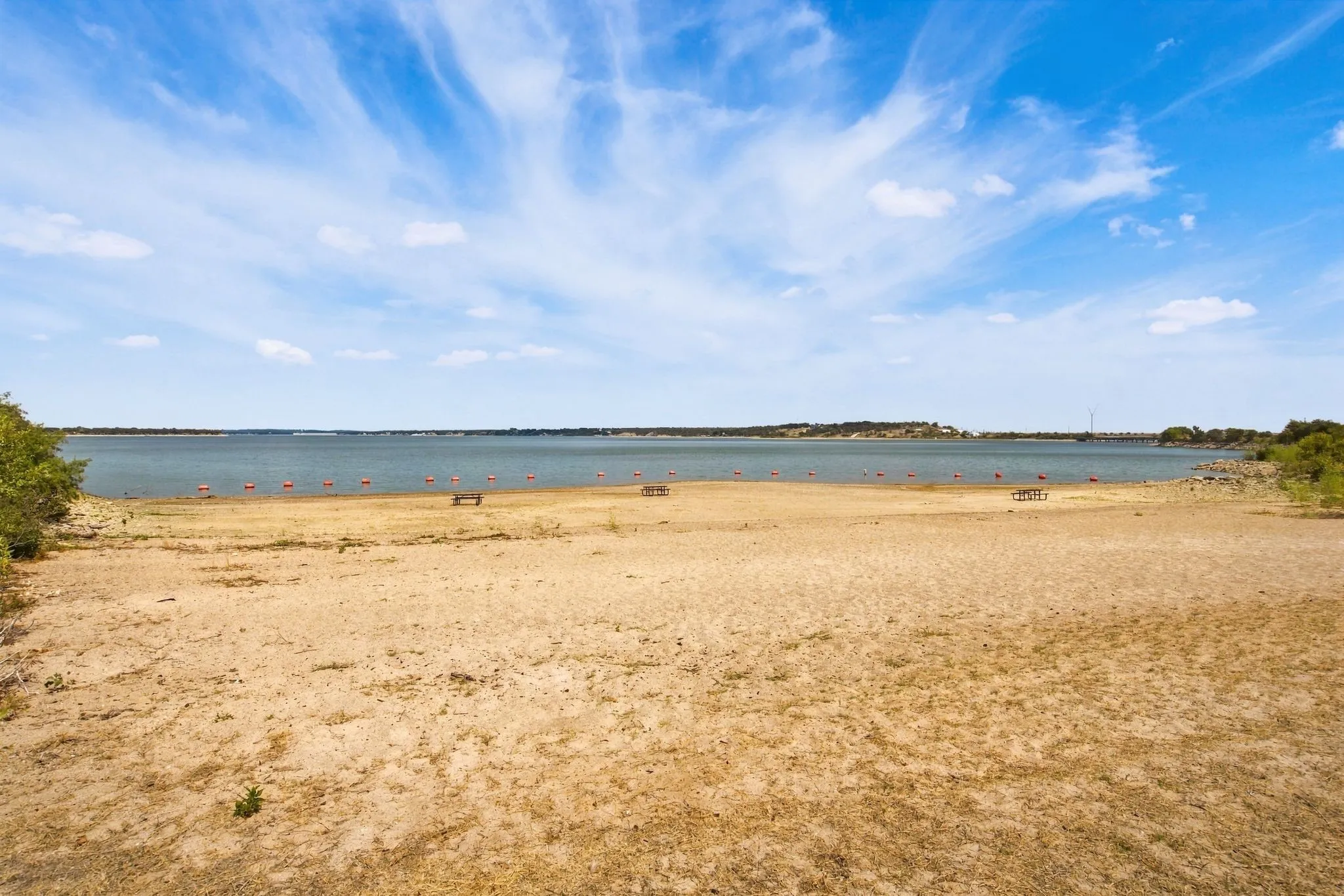 Swimming area and beach