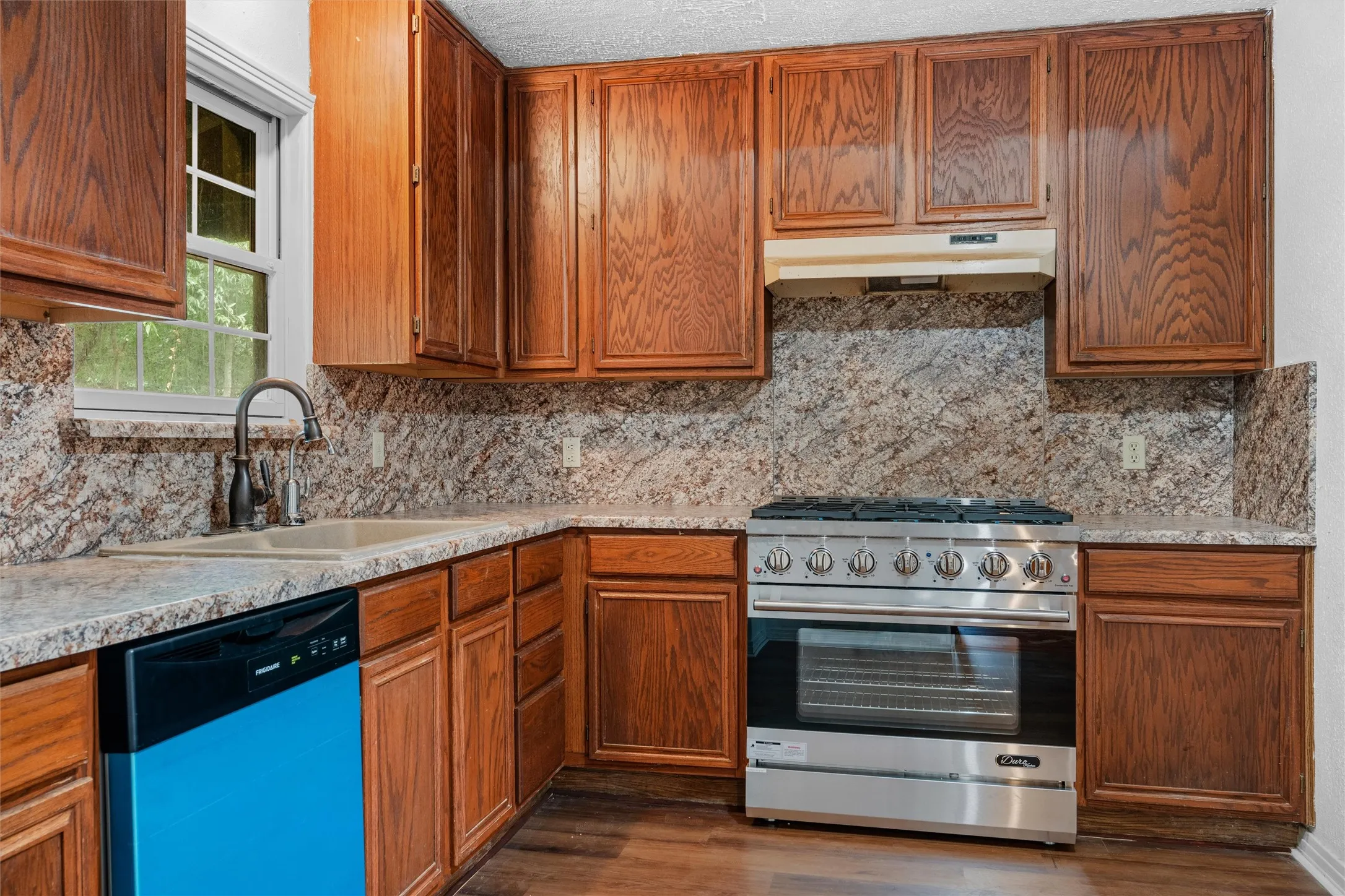 Kitchen with gas range