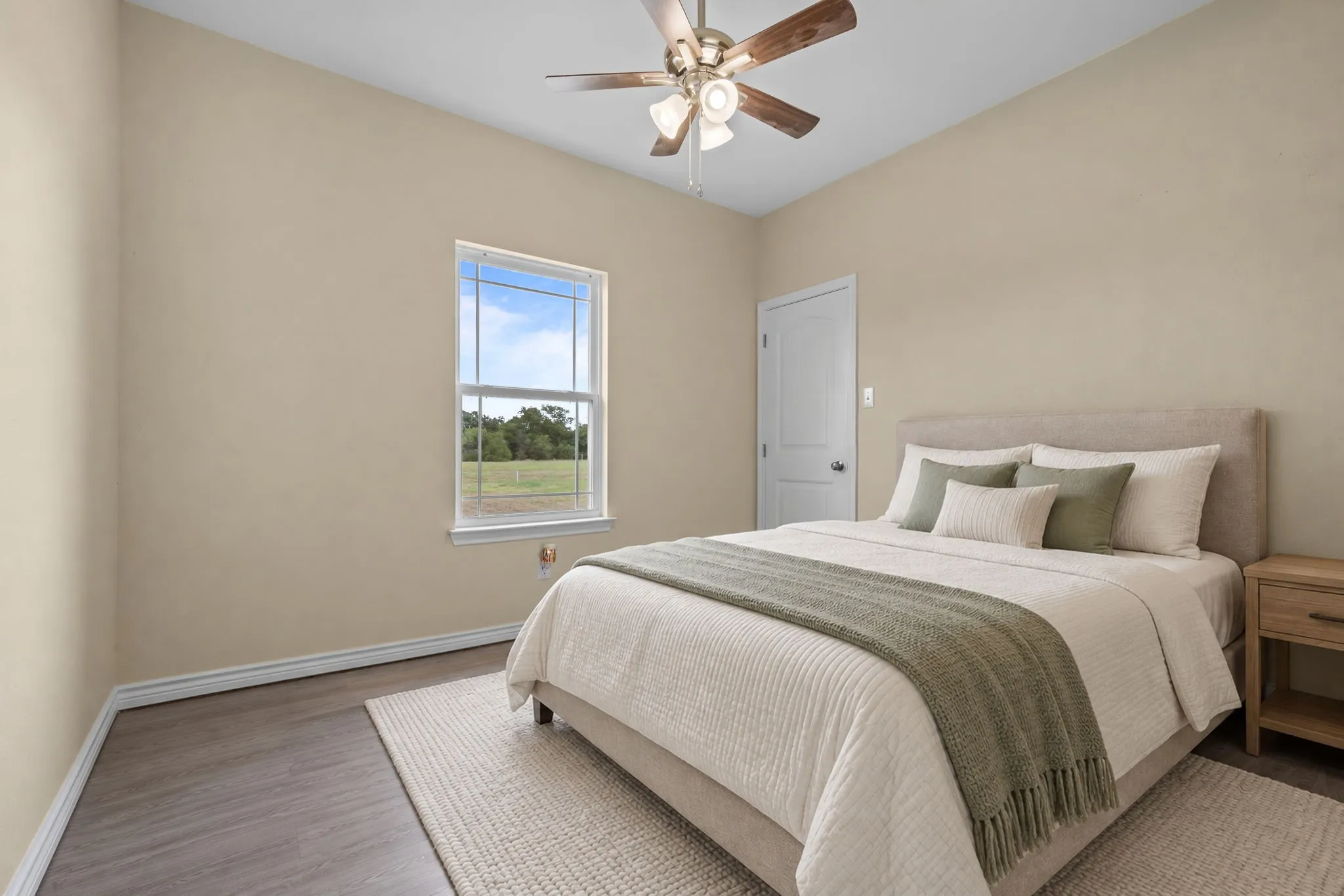 Bedroom, virtually staged