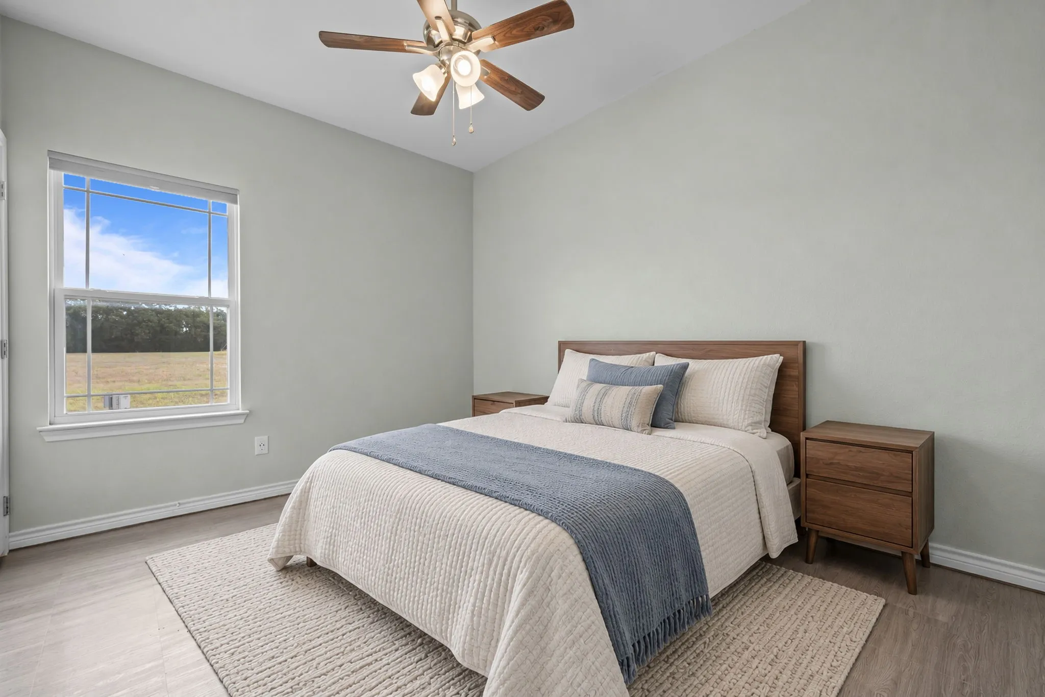 Bedroom, virtually staged