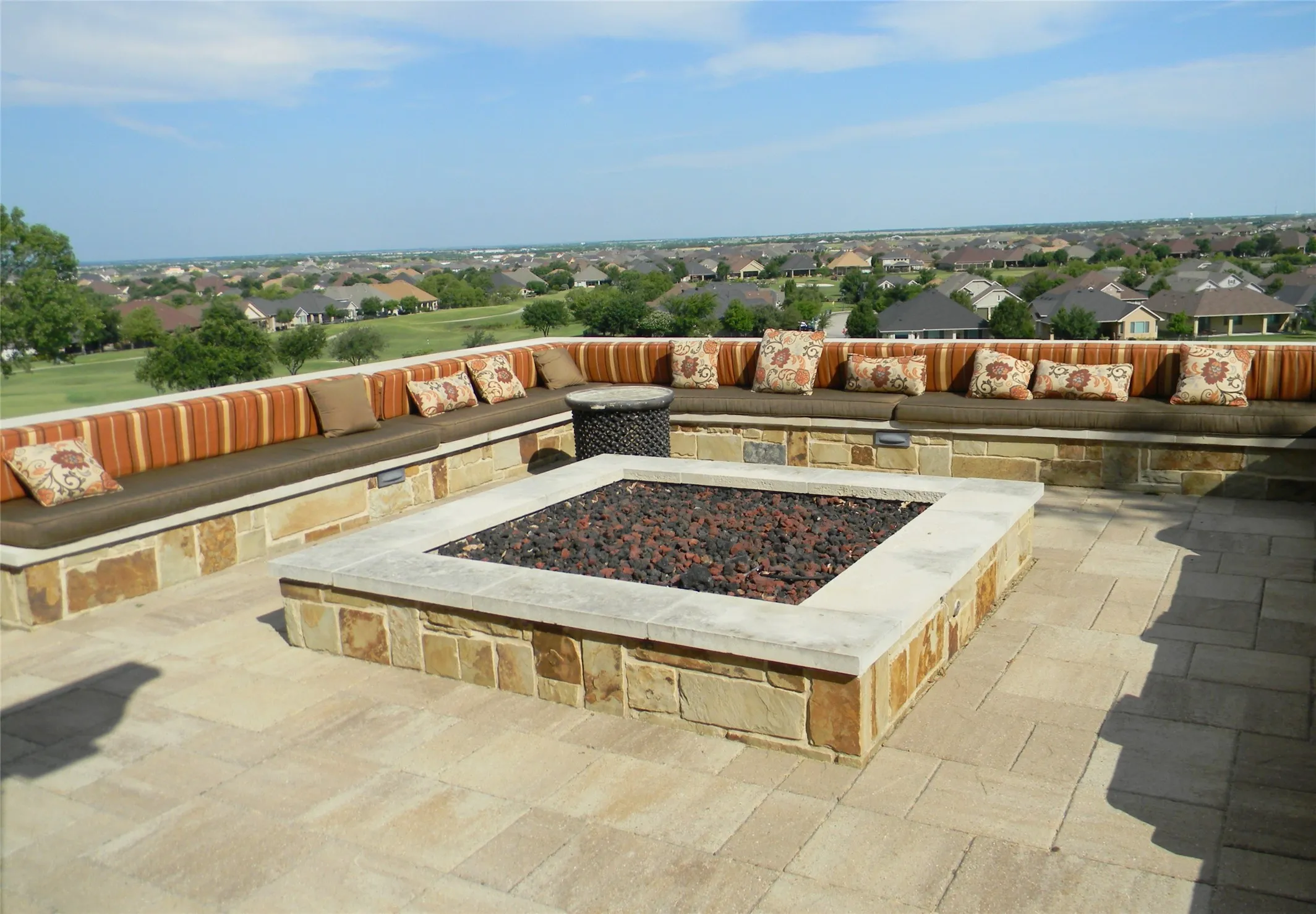 Hill top fire pit