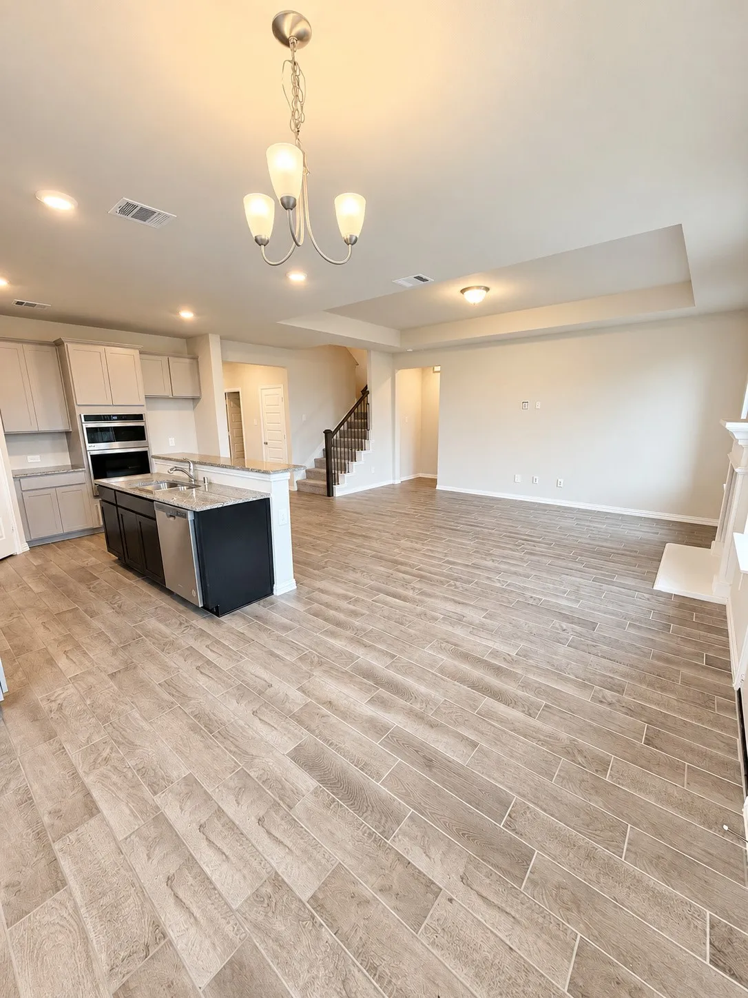Spacious open-concept living area