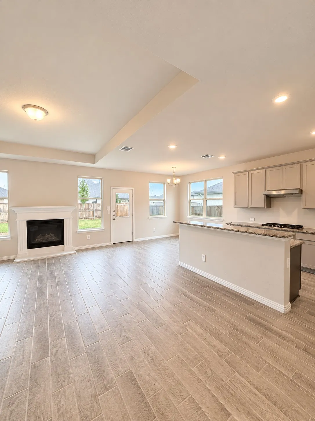 Spacious open-concept interior