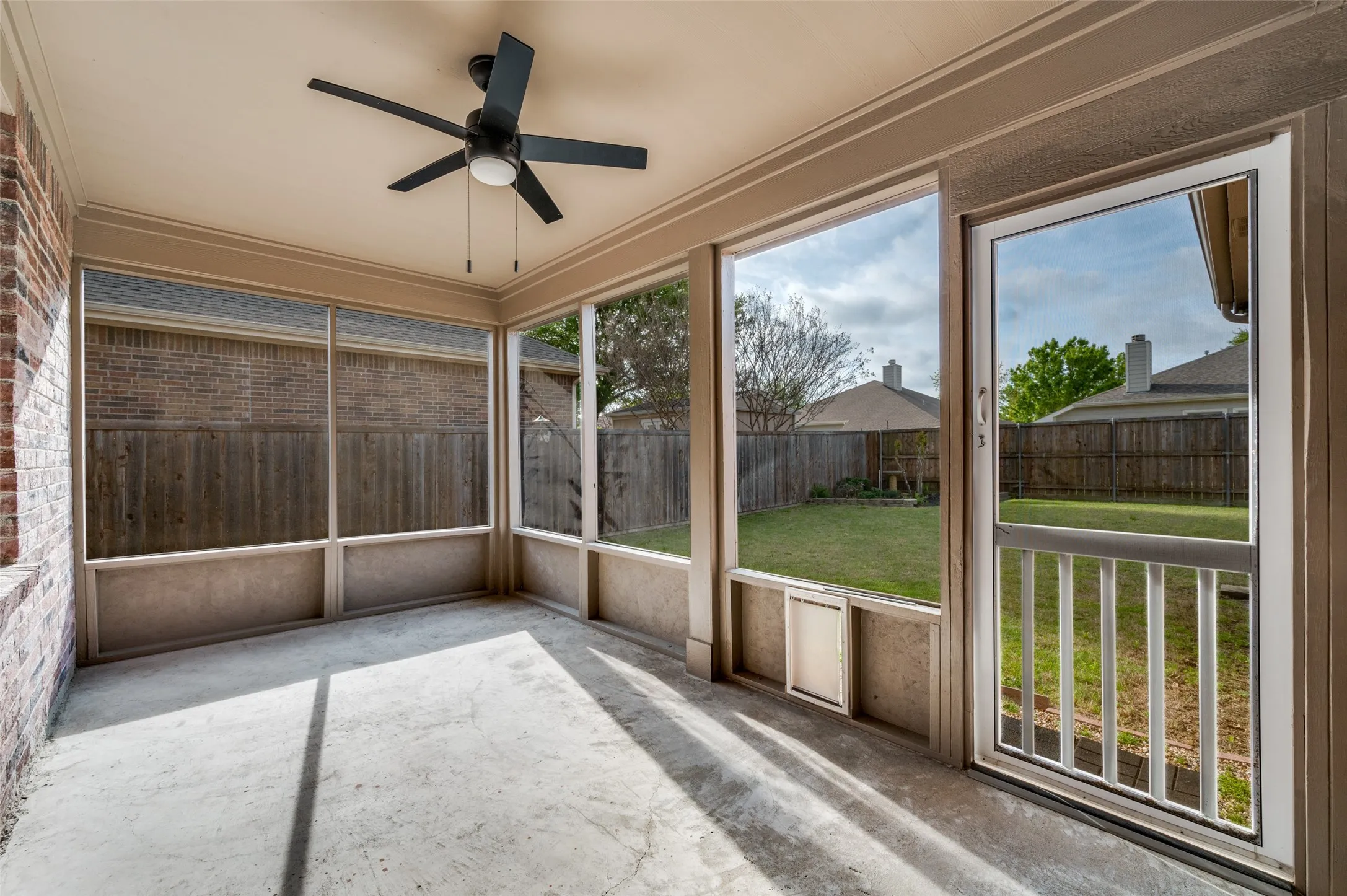 Newly installed screened back porch & Sunroom.