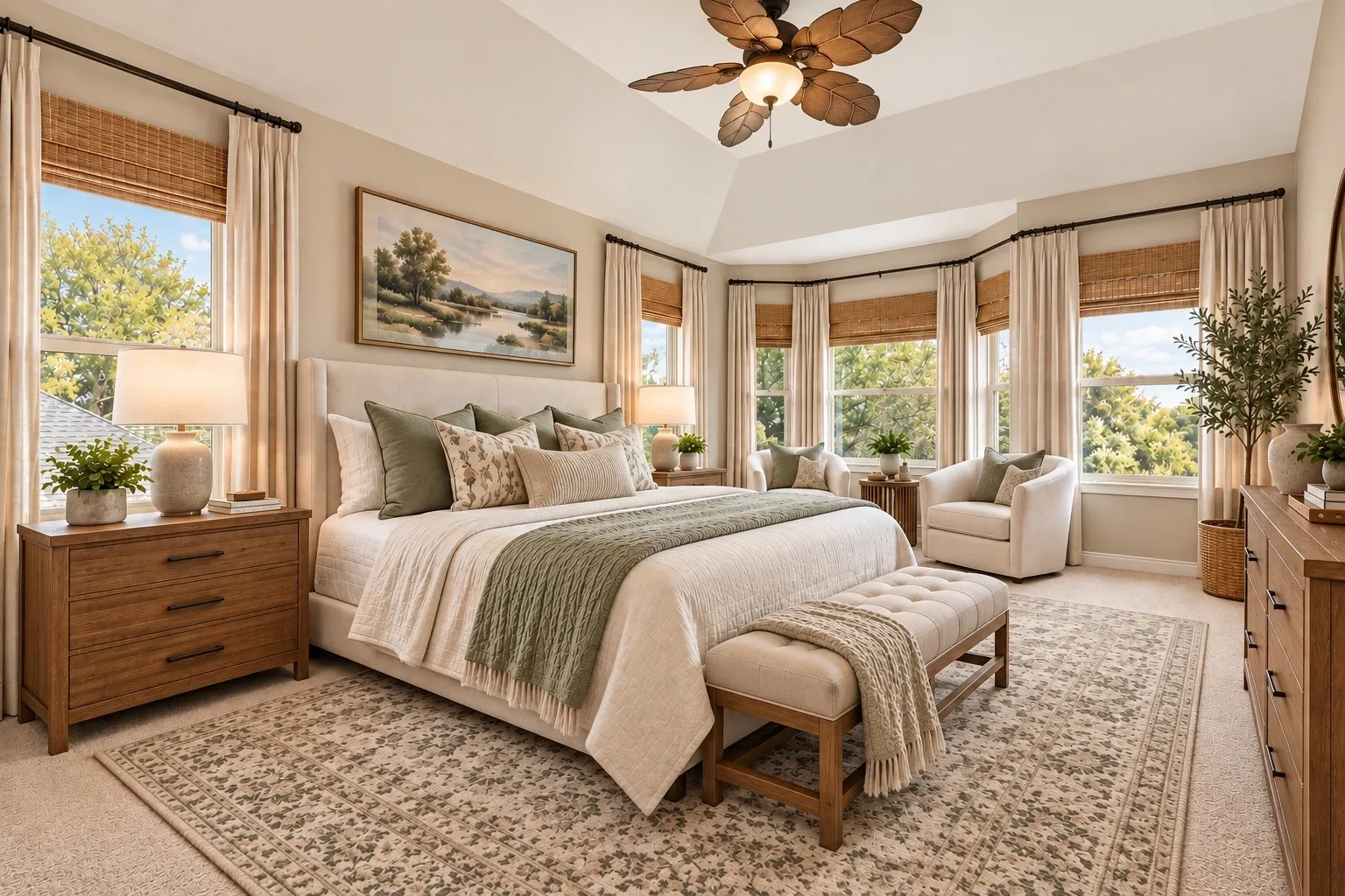 Virtually Staged Primary Bedroom