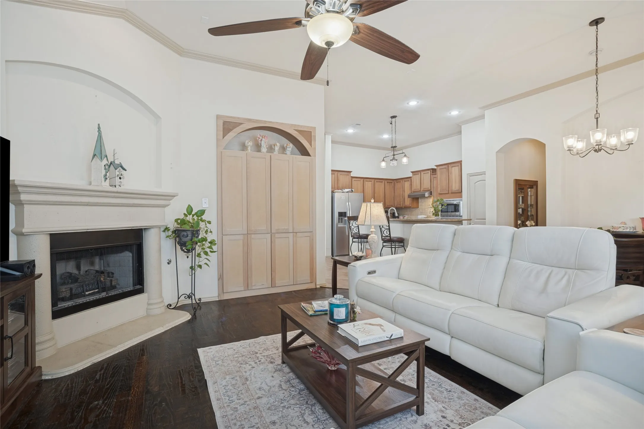 The perfect space to relax, unwind, and enjoy a warm fire.