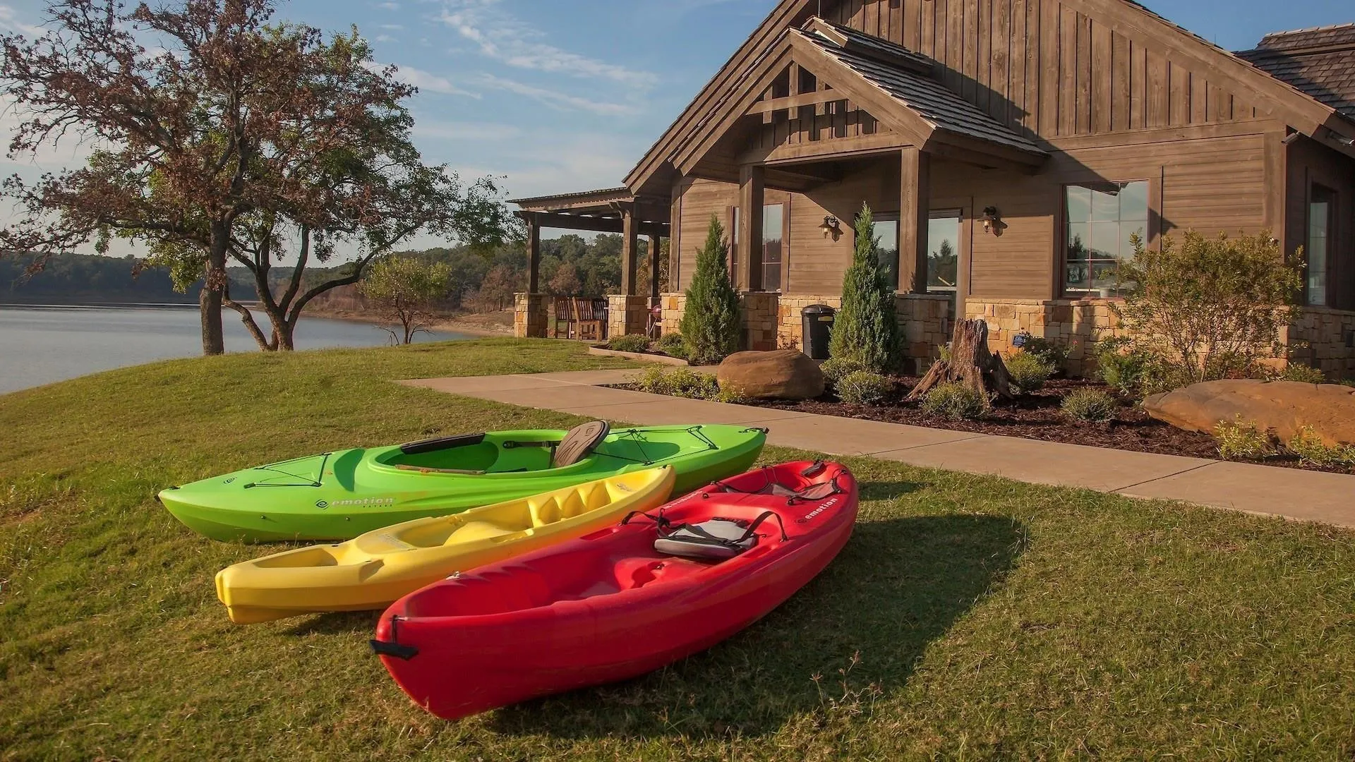 Kayaking is available