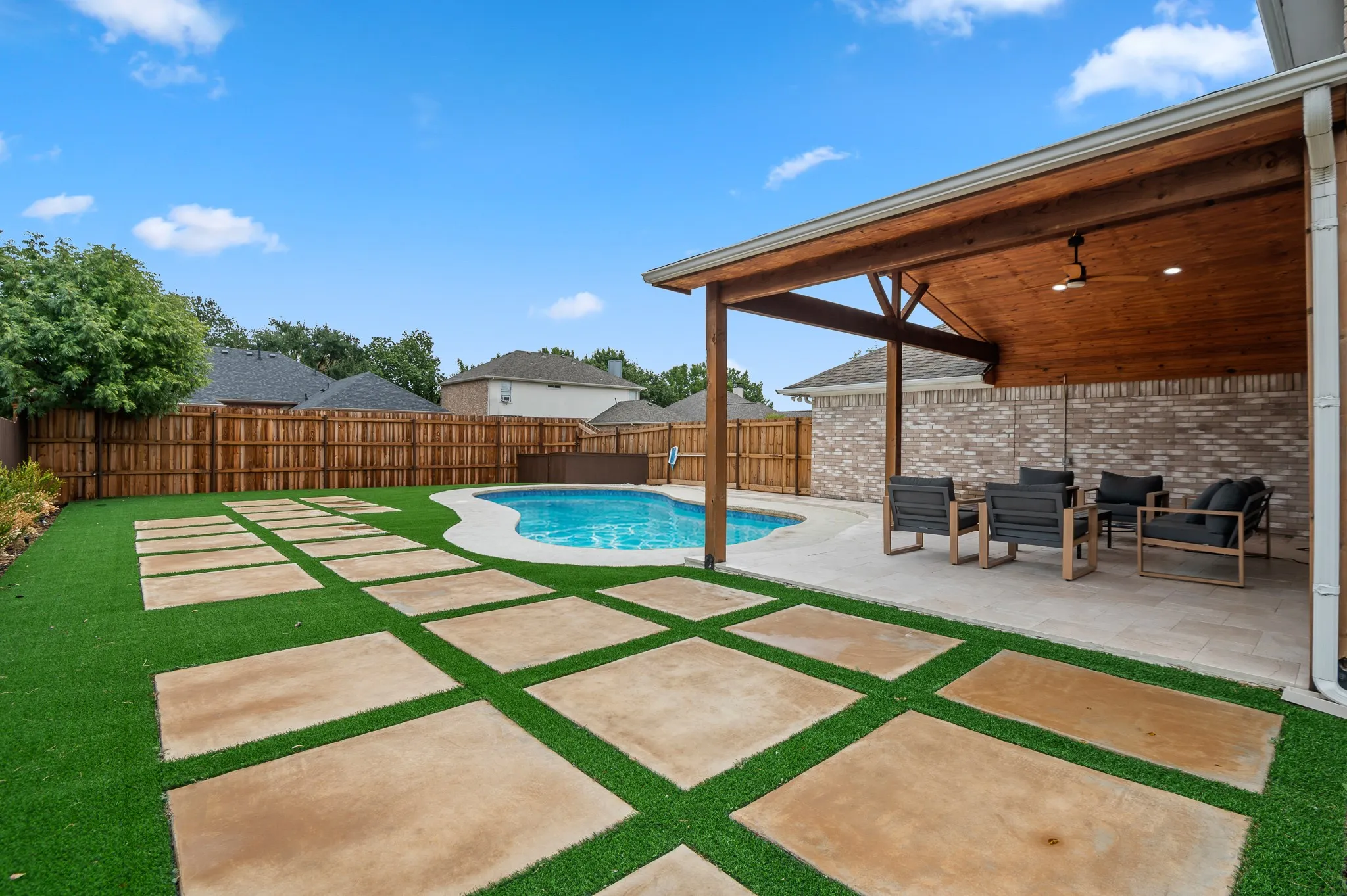 Photo edited to add water to pool. Not currently​​‌​​​​‌​​‌‌​‌‌​​​‌‌​‌​‌​‌​​​‌​​ filled.