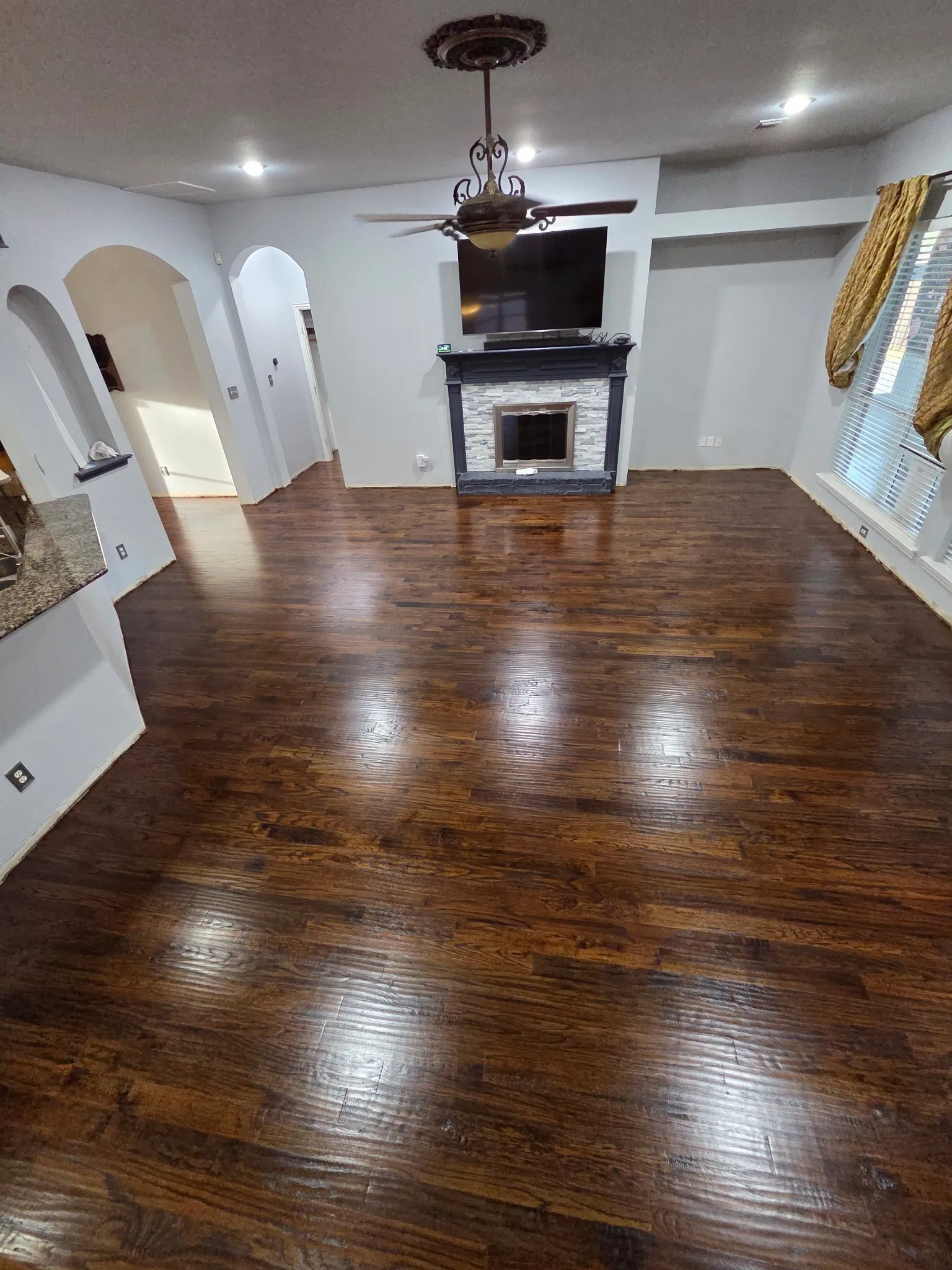 New hardwood floors in living room