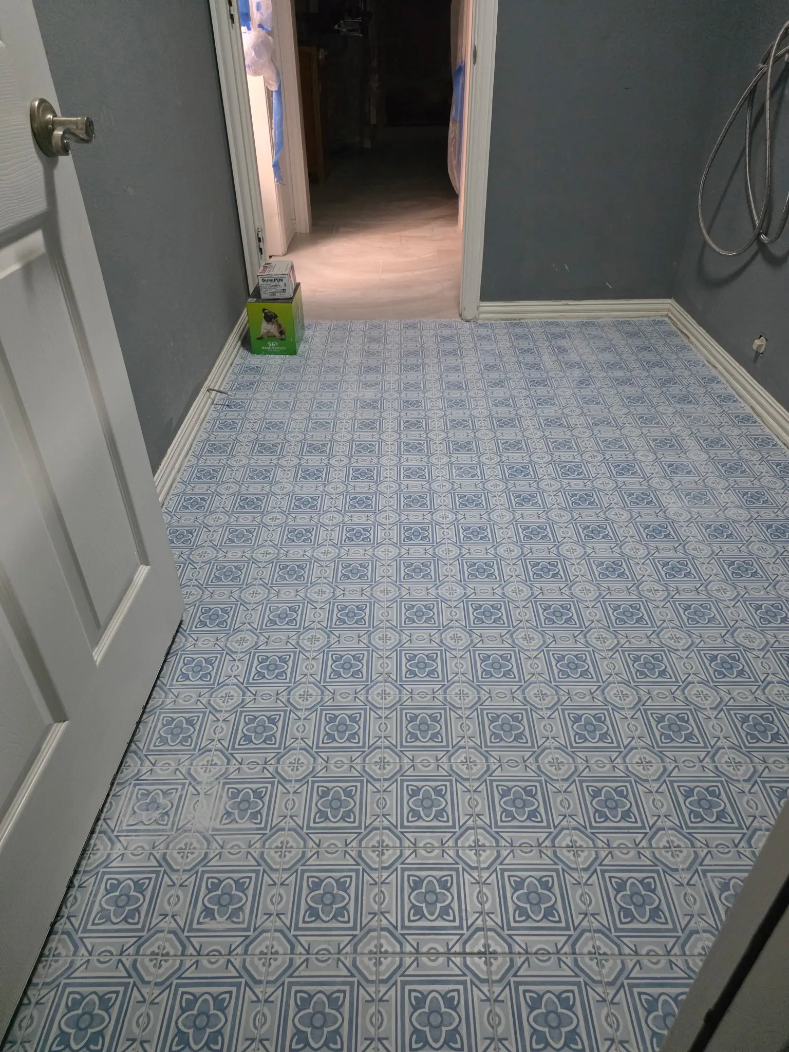 New floor in laundry room