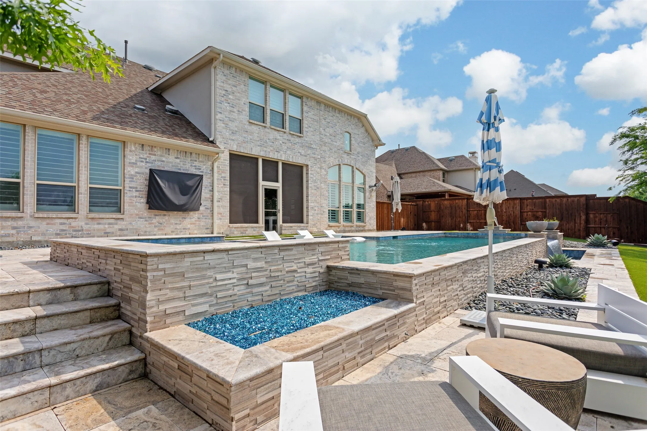 multi-level pool deck