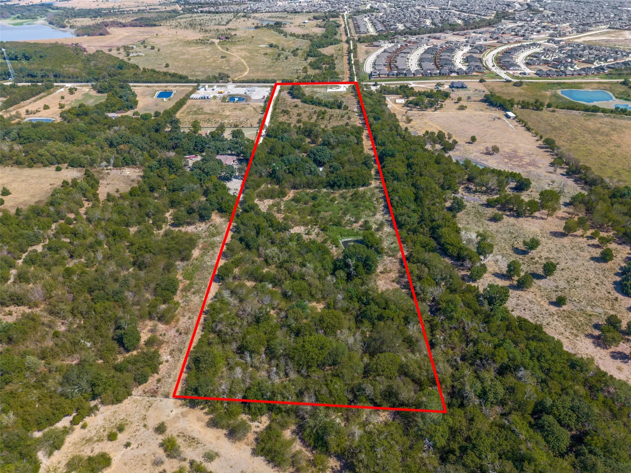 Aerial view from the back of the property.