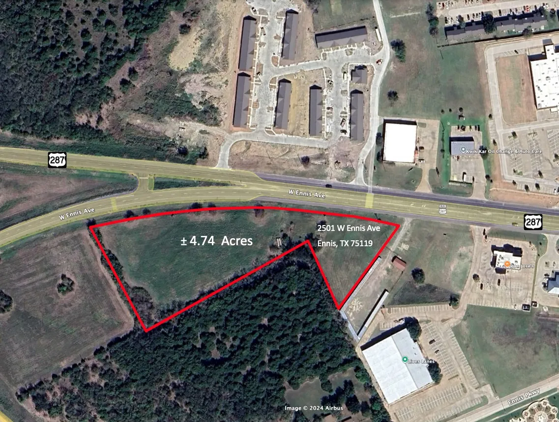 Unimproved Land For Sale in Ellis County , TBD 4.74 acres W Ennis Avenue, Ennis, Texas 75119, 0, 0, Garage spaces, 0 Sqft, built in 0, mls#21403274, Real Estate Agent in Ennis, Homes For Sale in Ellis county, Homes For Sale in Ennis, Realtor in Ennis Texas, Real Estate Brokerage Independent Realty Texas, Luminita Cordes Realtor