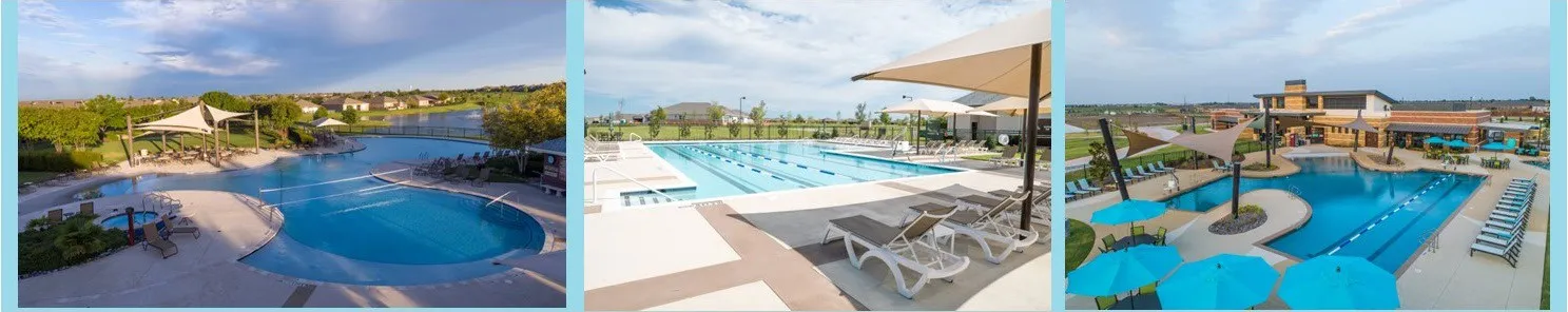 View of all the community pools