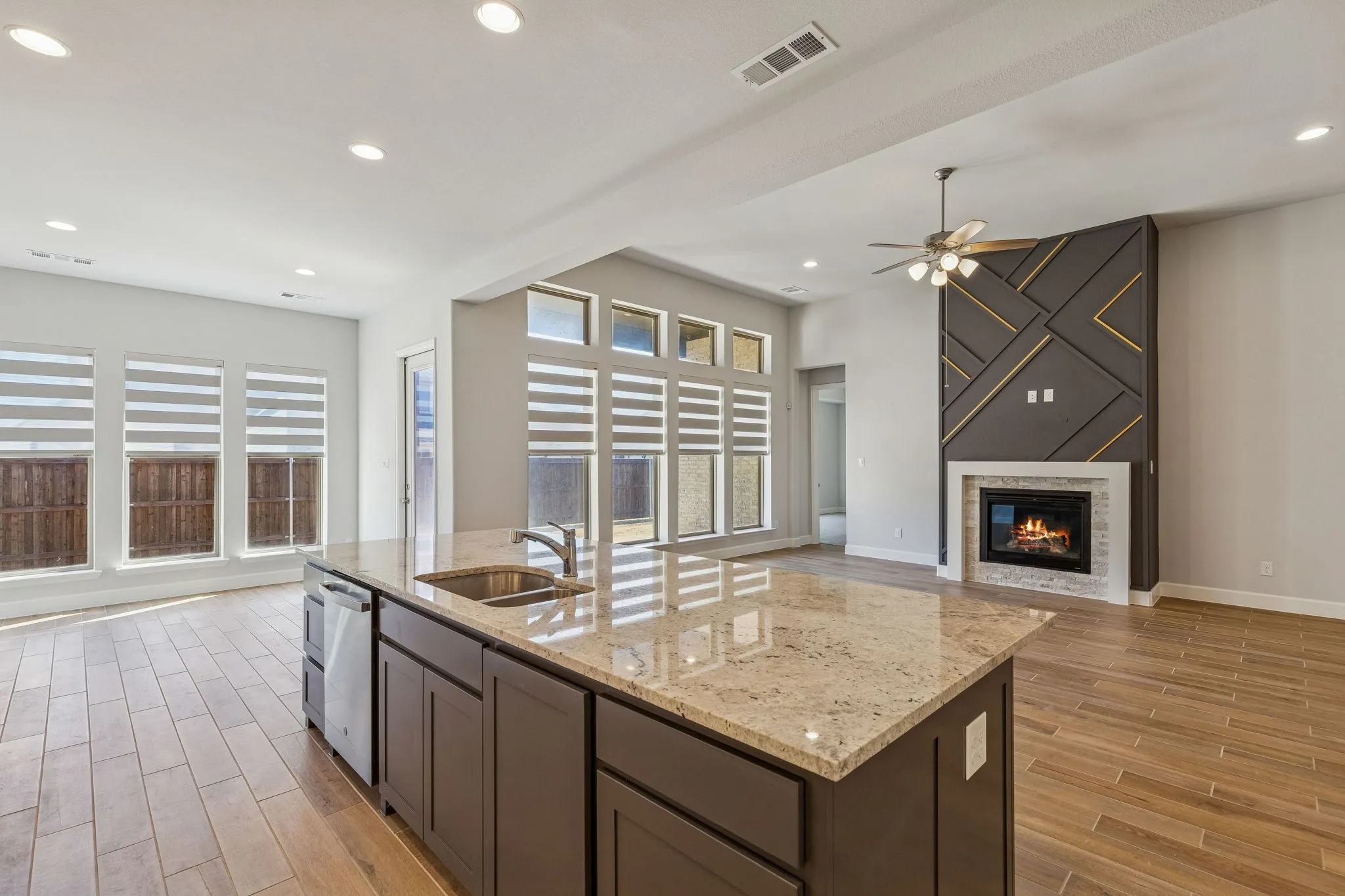 Kitchen Island with Granite Countertops