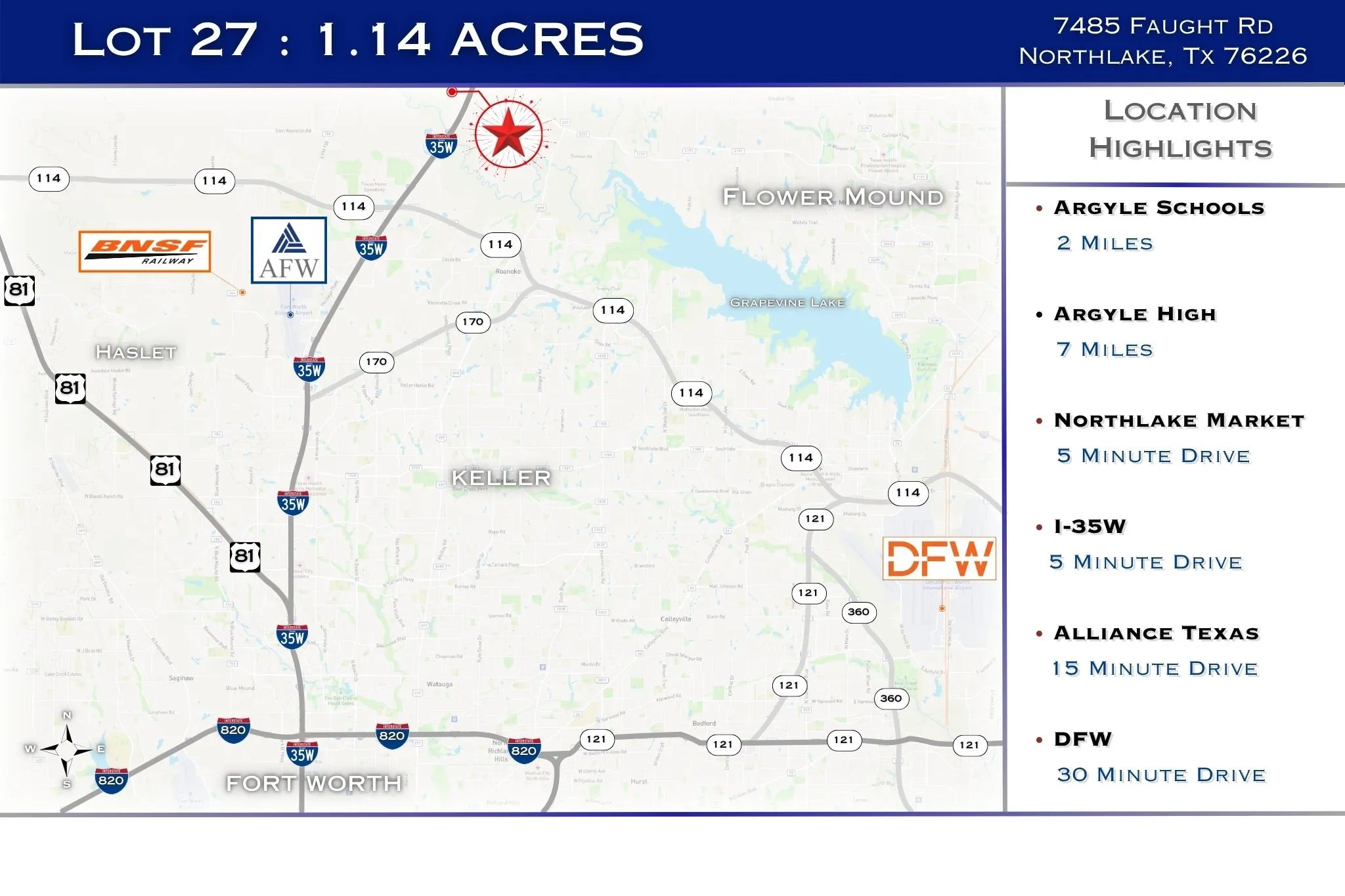 Located near Alliance corridor