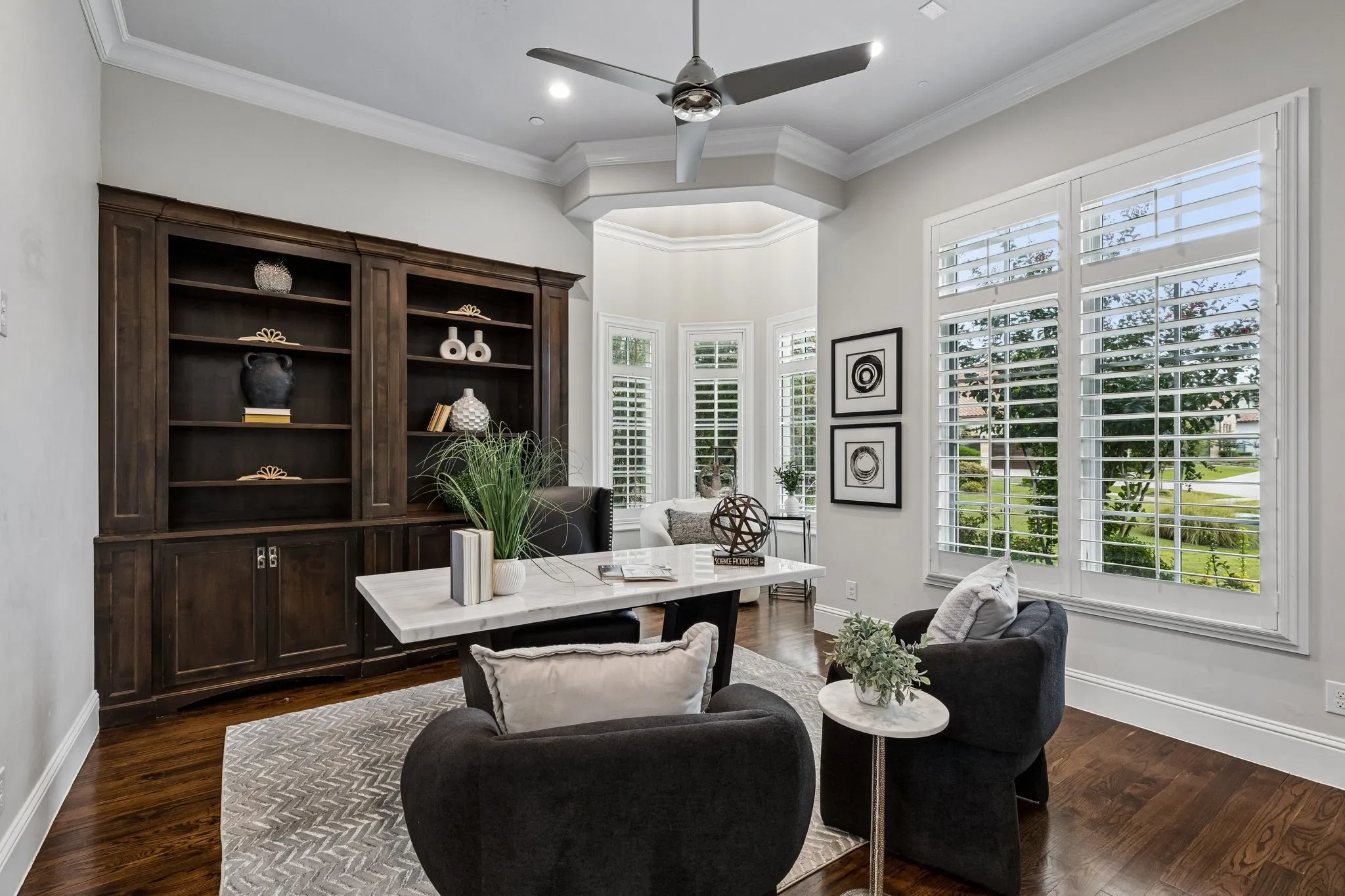Beautiful Study with Sitting Area