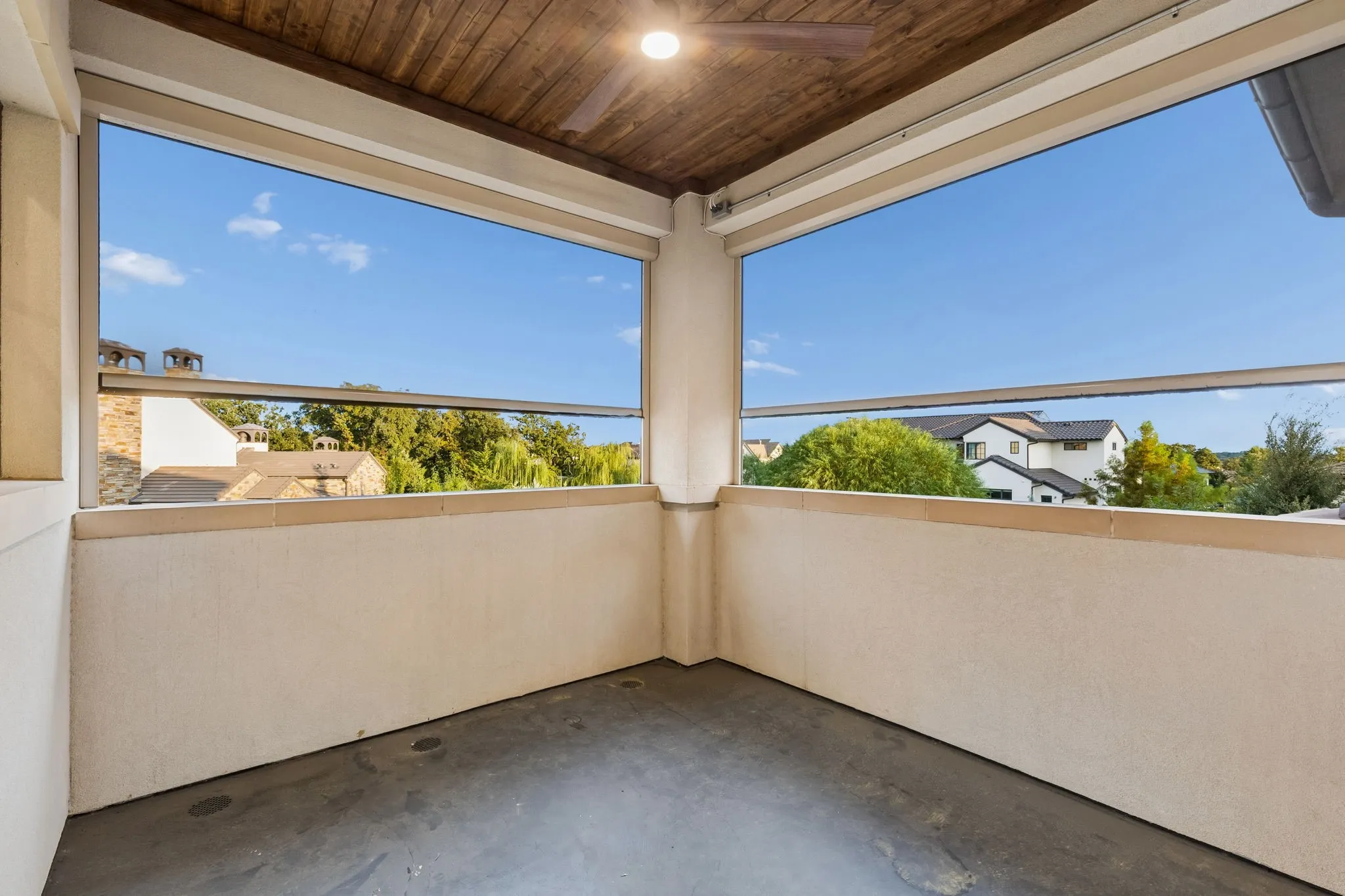 Second Balcony with Electric Screens